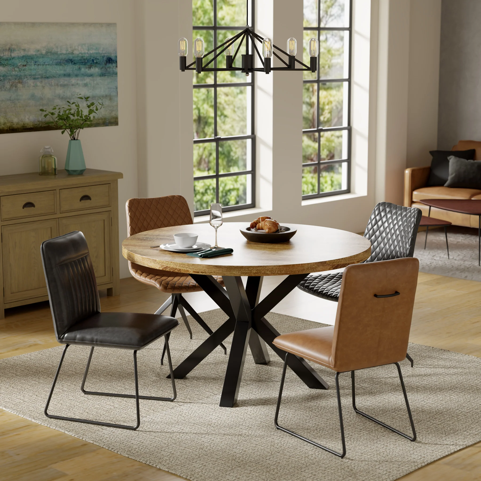 Gendry Mango 130cm Round Dining Table - Image 2