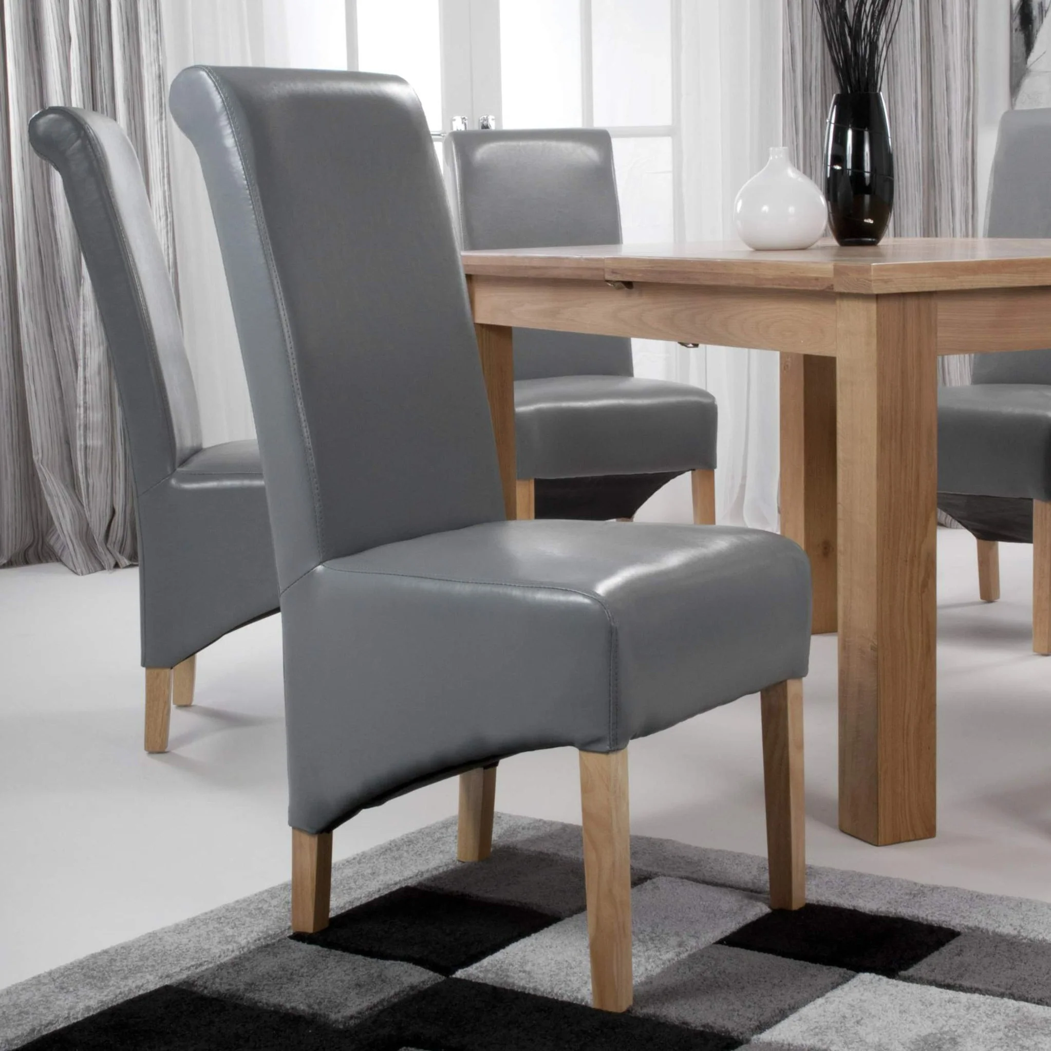 Genna Bonded Leather Dining Chair - Image 2