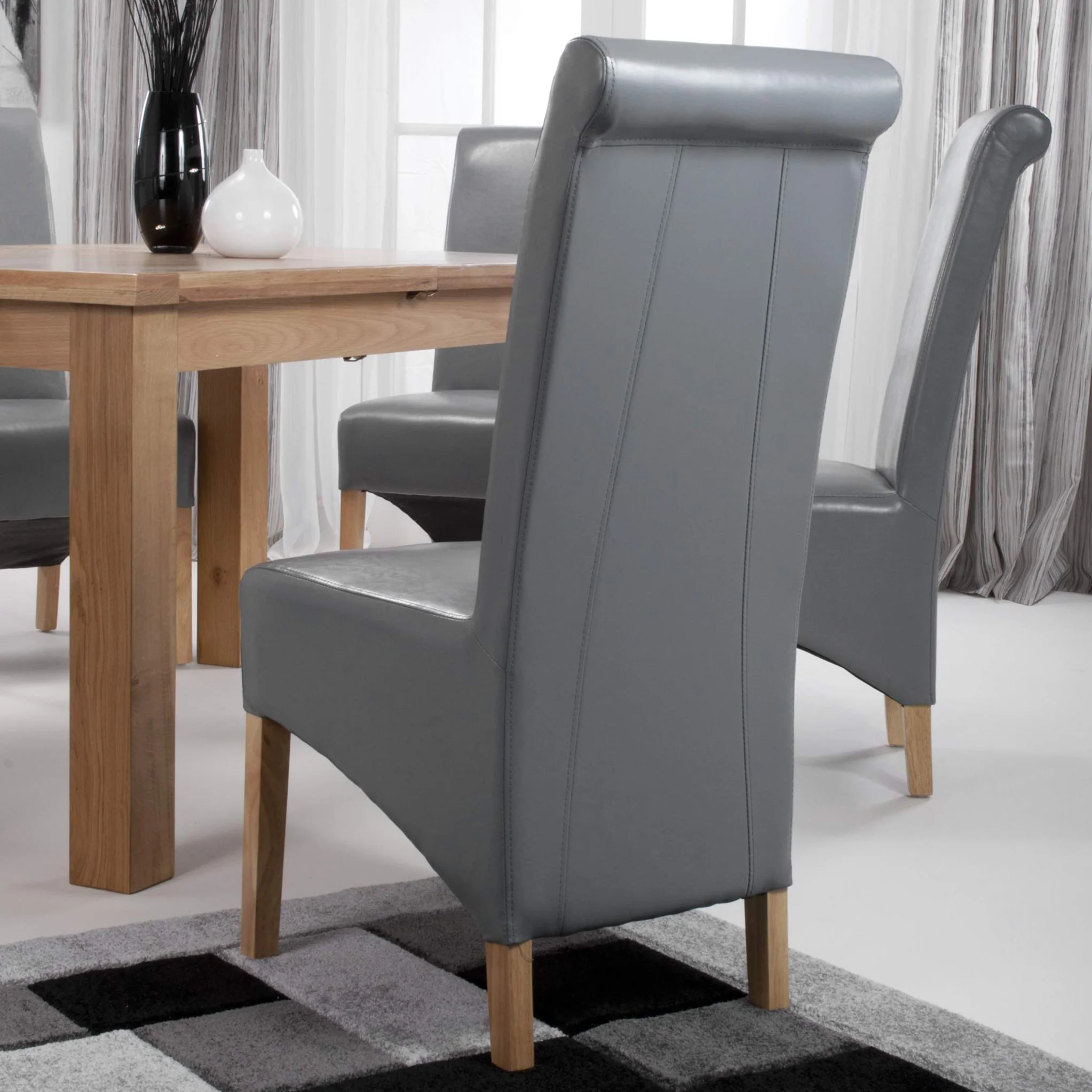 Genna Bonded Leather Dining Chair - Image 3