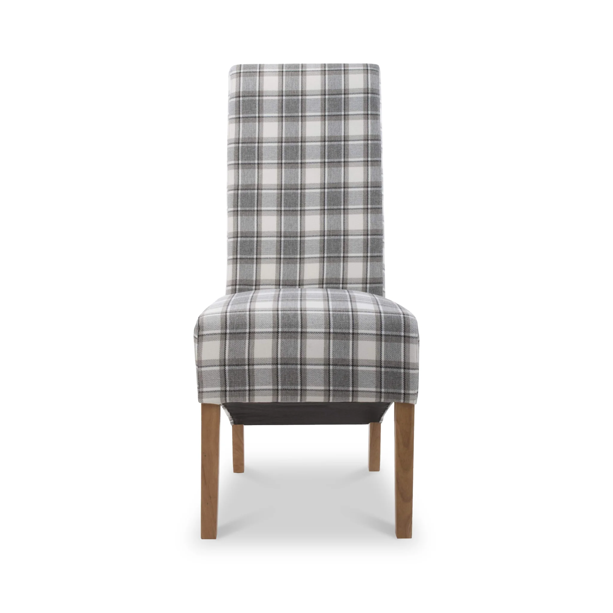 Genna Checked Herringbone Dining Chair - Image 4
