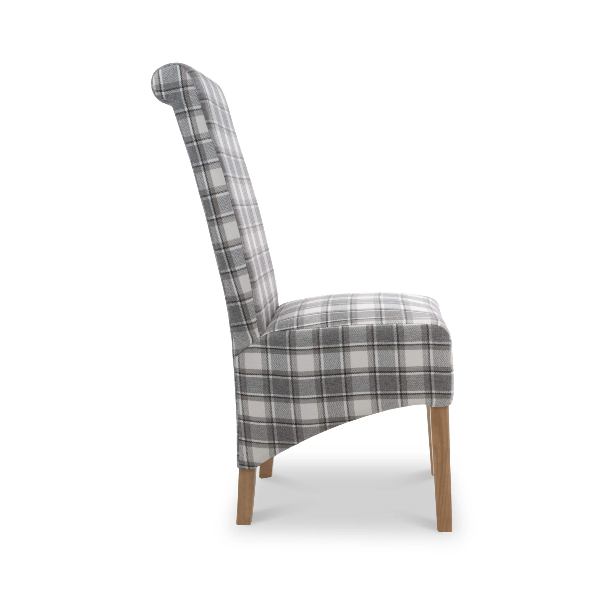 Genna Checked Herringbone Dining Chair - Image 5