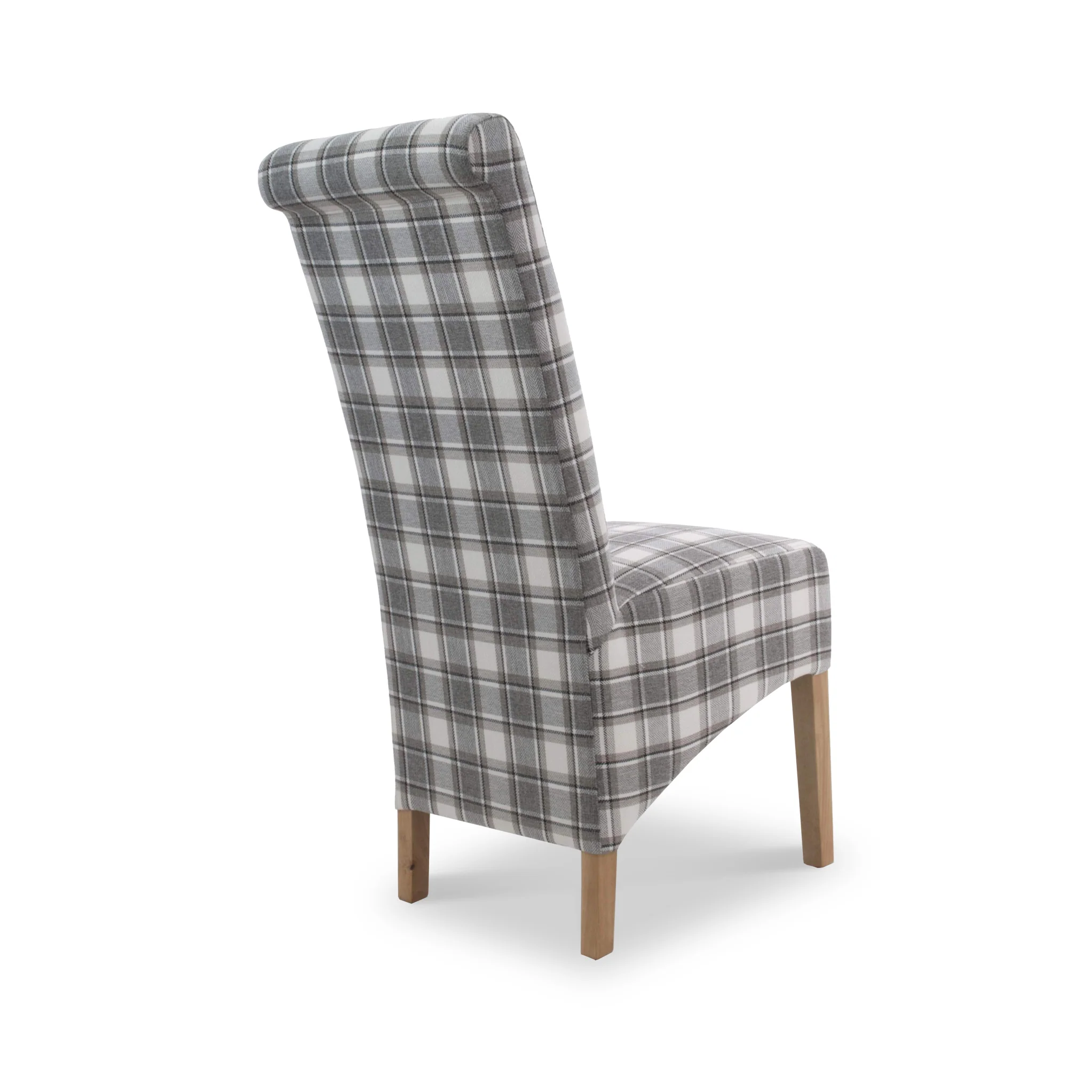 Genna Checked Herringbone Dining Chair - Image 6