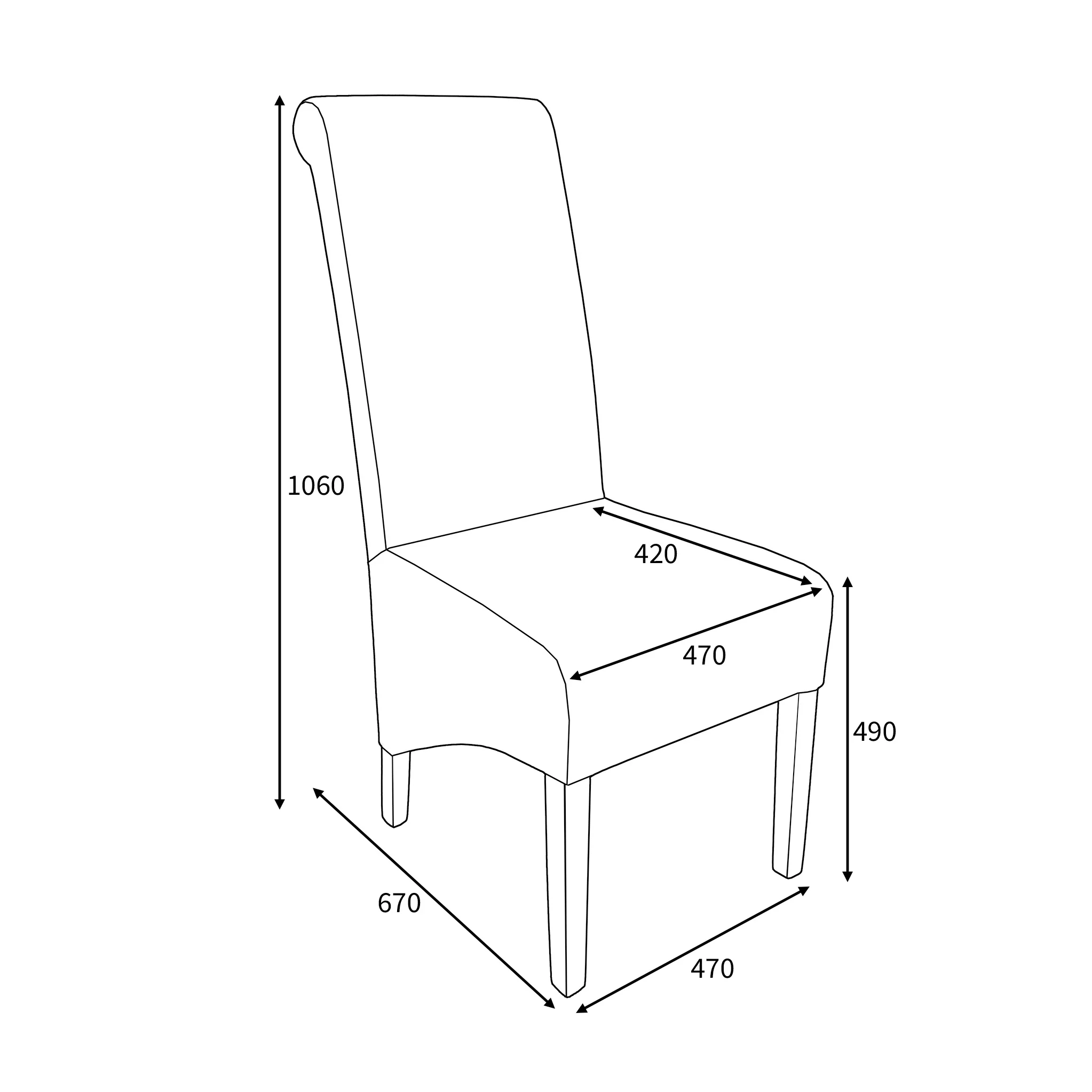 Genna Herringbone Dining Chair - Image 10