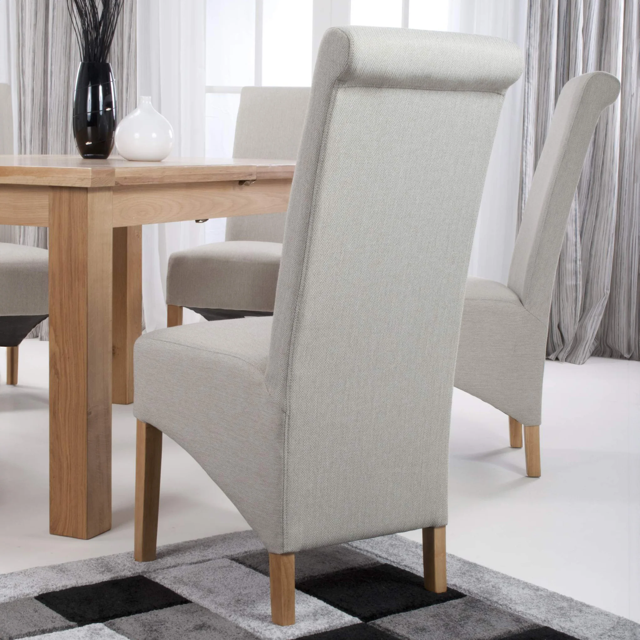 Genna Herringbone Dining Chair - Image 3