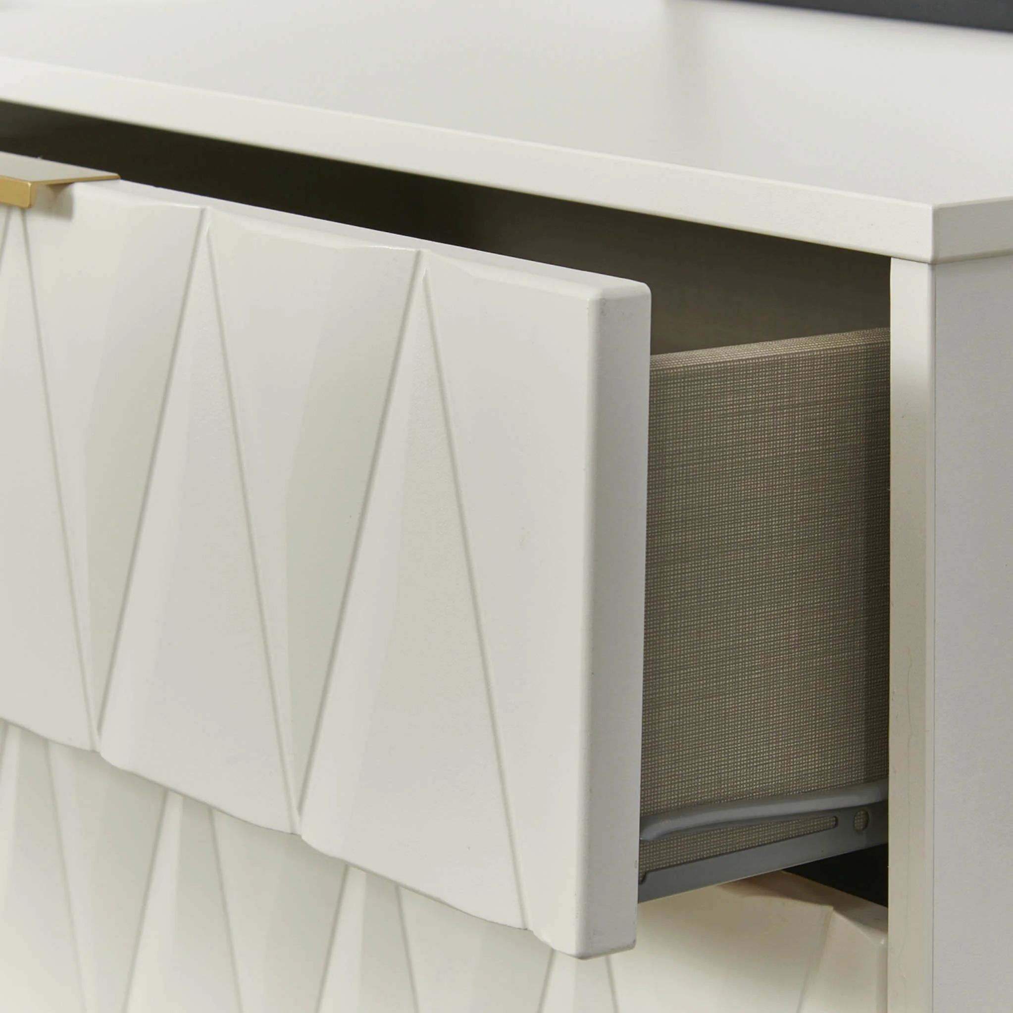 Geo 2 Drawer Utility with Gold Hairpin Legs - Image 15