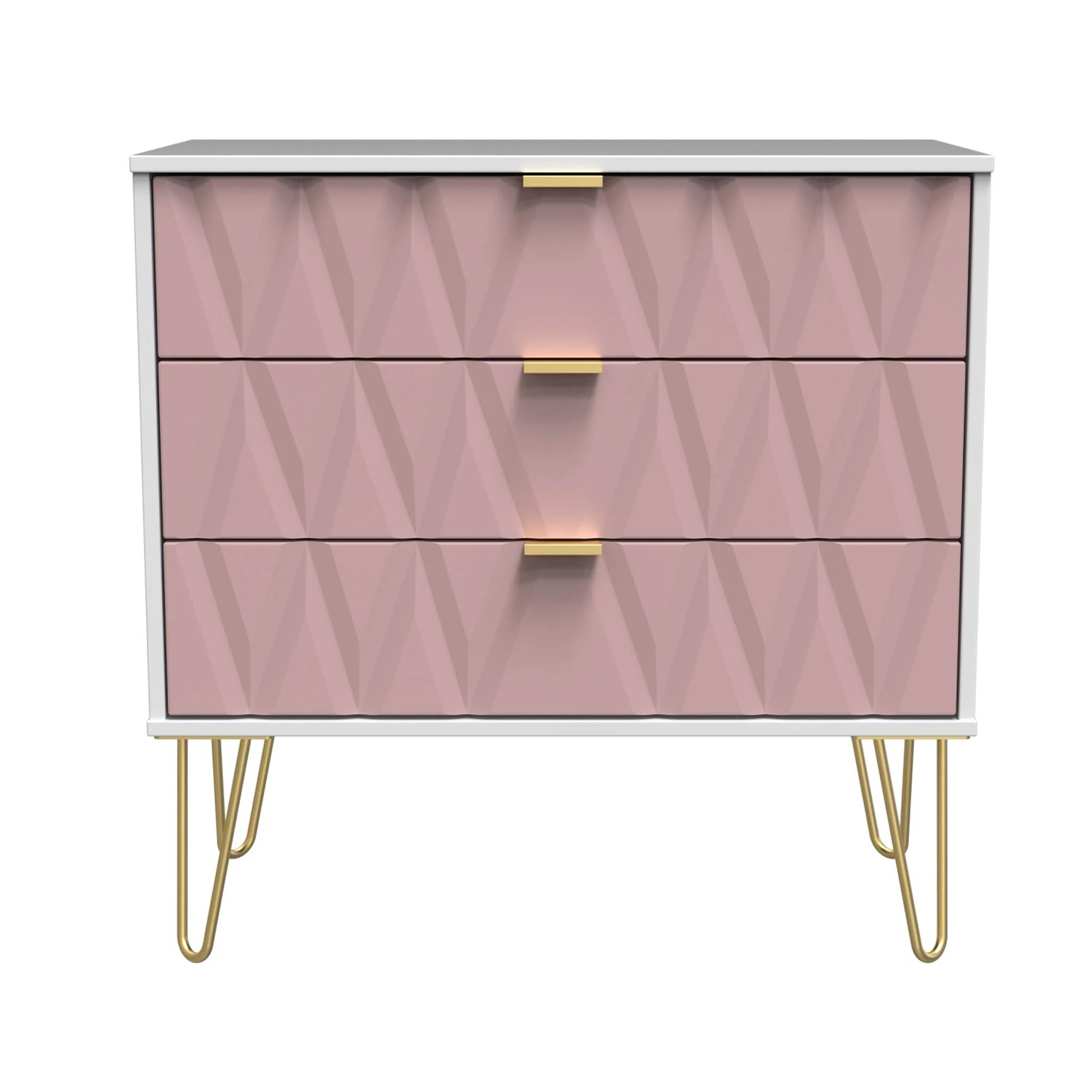 Geo 3 Drawer Chest with Gold Hairpin Legs - Image 10