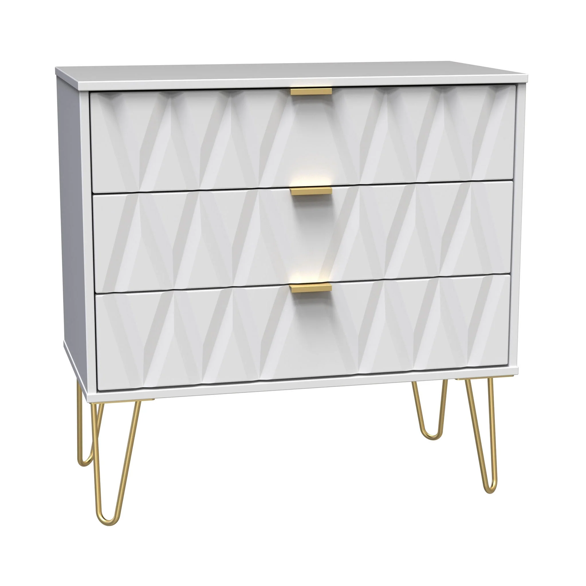 Geo 3 Drawer Chest with Gold Hairpin Legs - Image 13