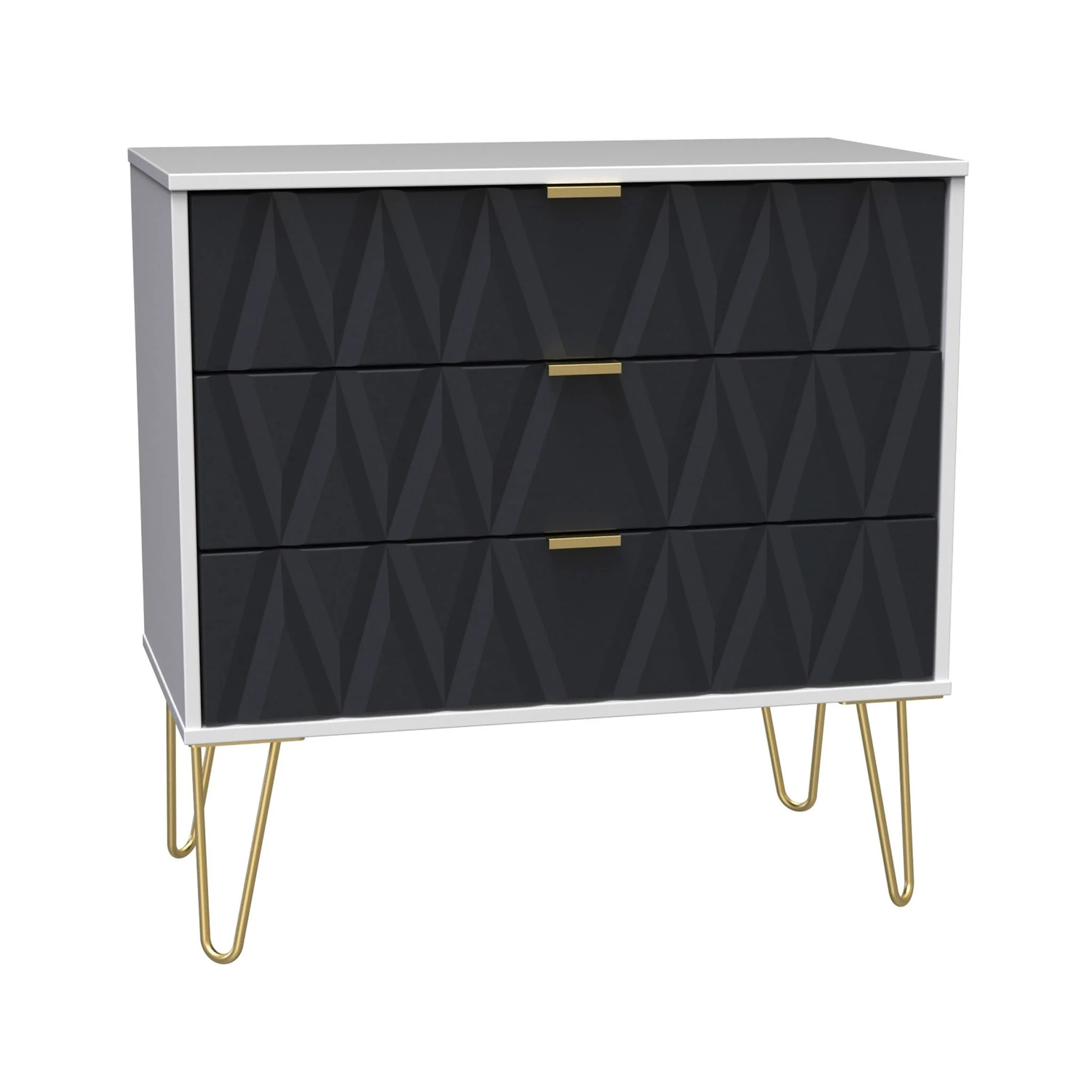 Geo 3 Drawer Chest with Gold Hairpin Legs - Image 5