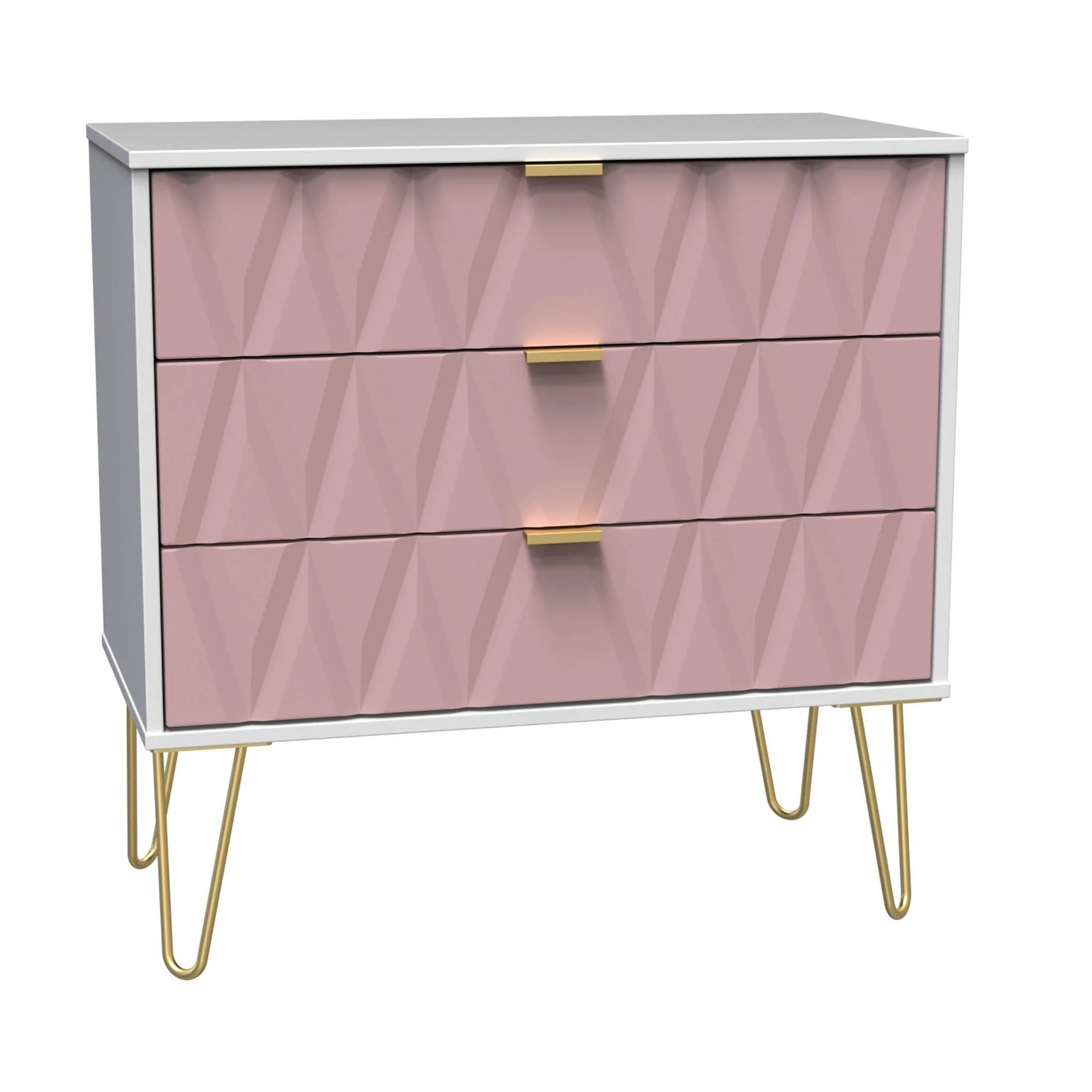 Geo 3 Drawer Chest with Gold Hairpin Legs - Image 9
