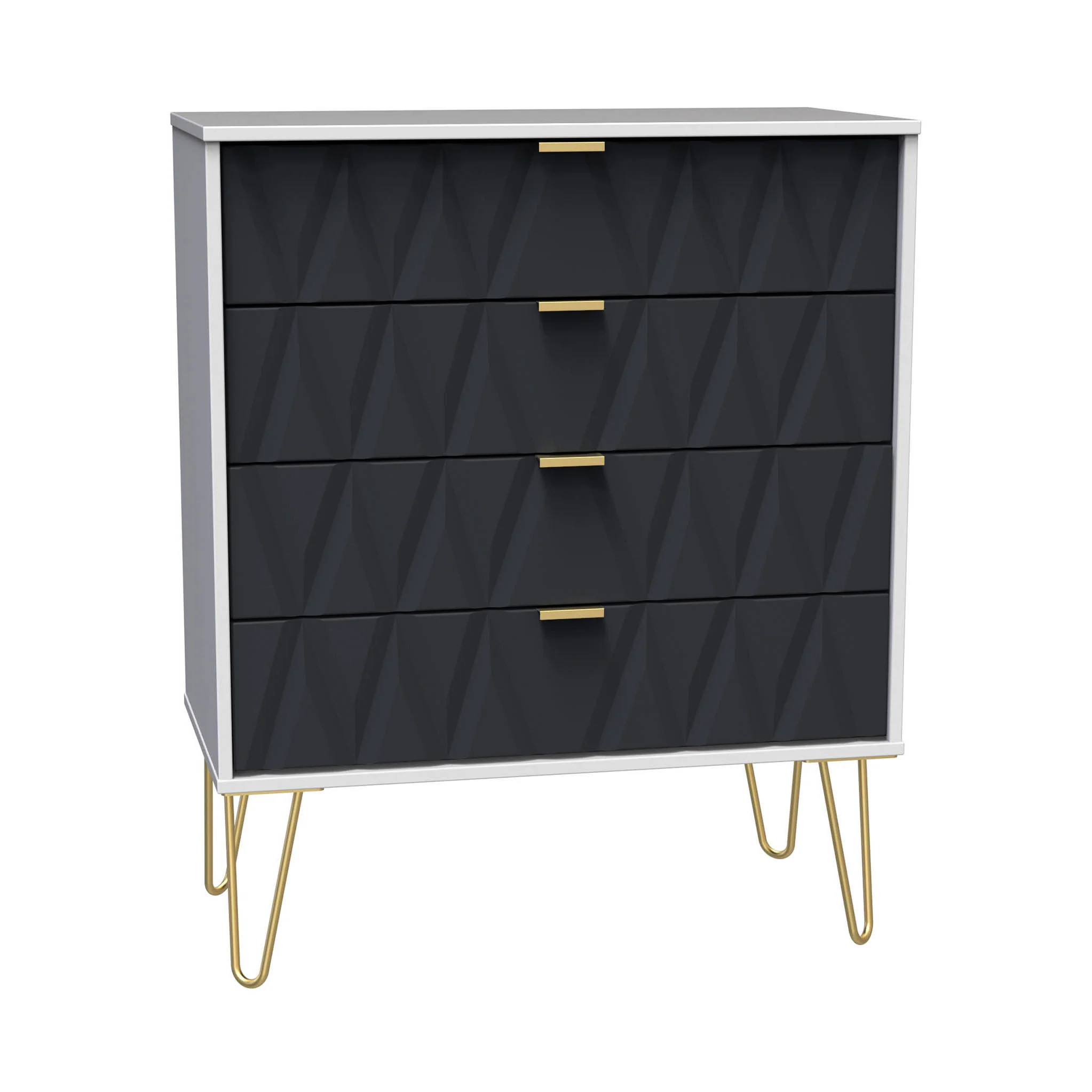 Geo 4 Drawer Chest with Gold Hairpin Legs - Image 5