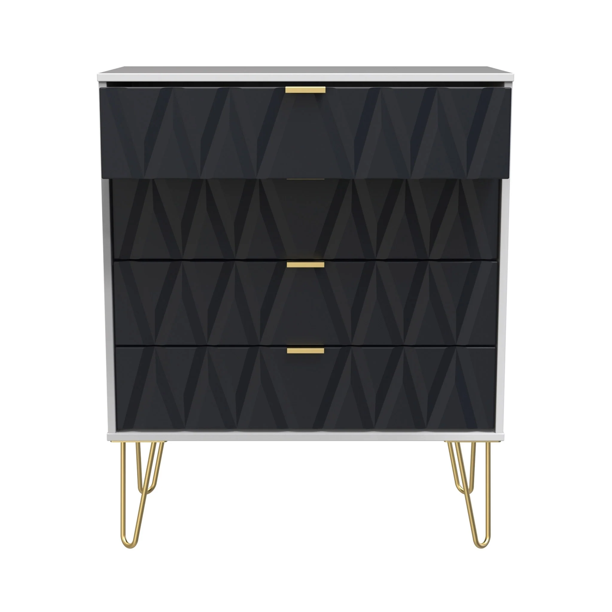 Geo 4 Drawer Chest with Gold Hairpin Legs - Image 7