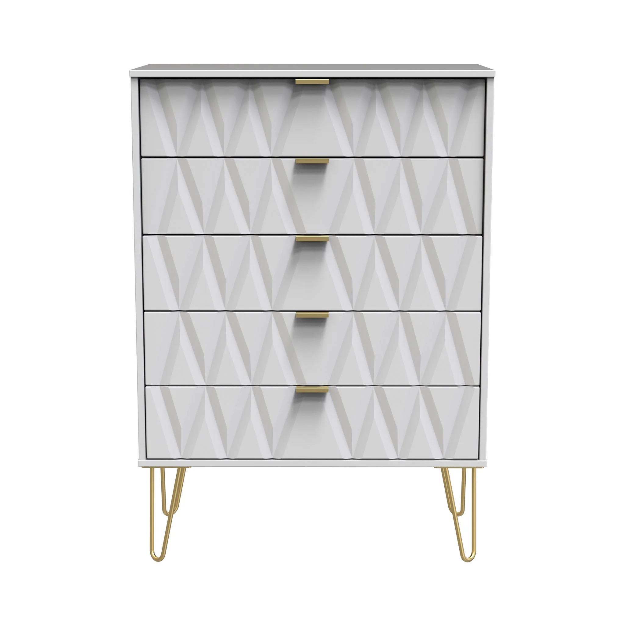 Geo 5 Drawer Chest with Gold Hairpin Legs - Image 9