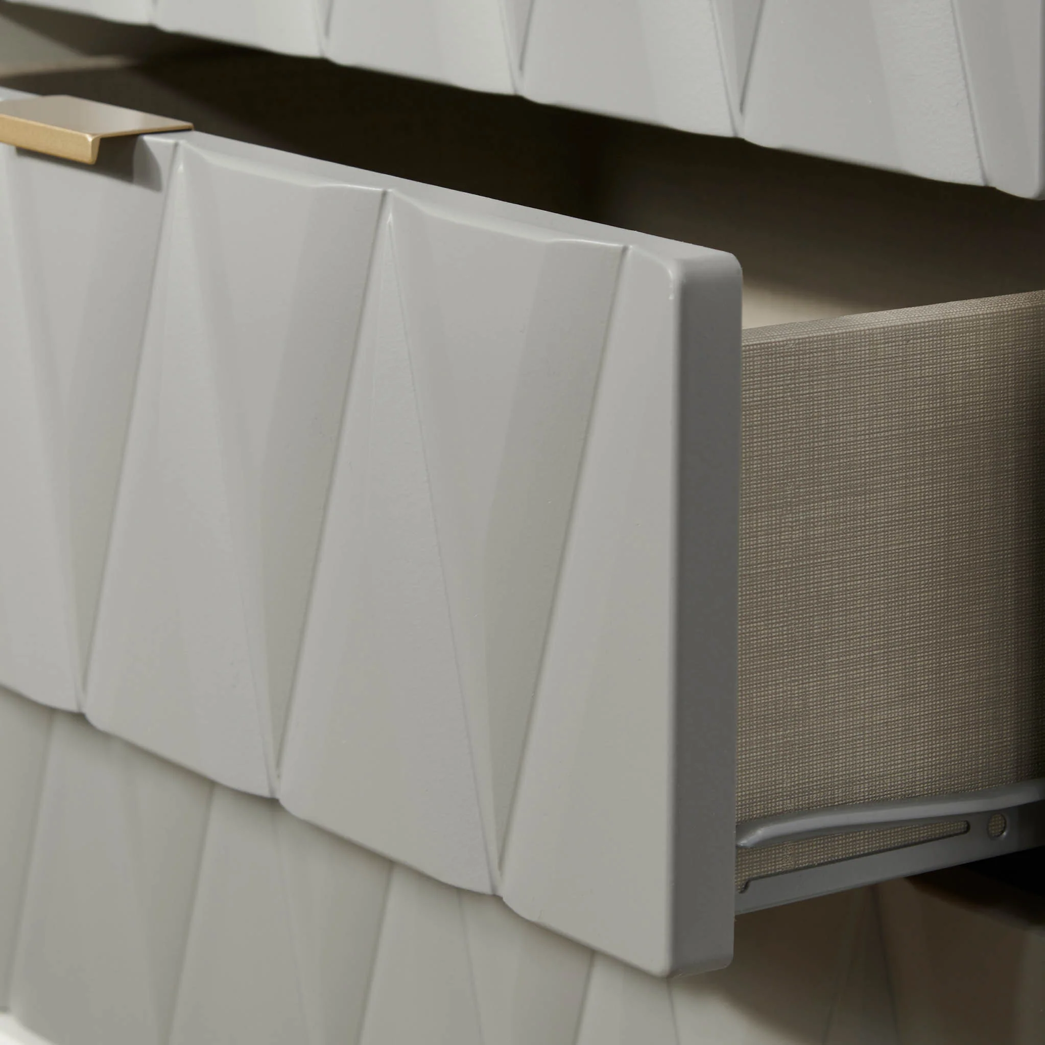 Geo 5 Drawer Tallboy with Gold Hairpin Legs - Image 3