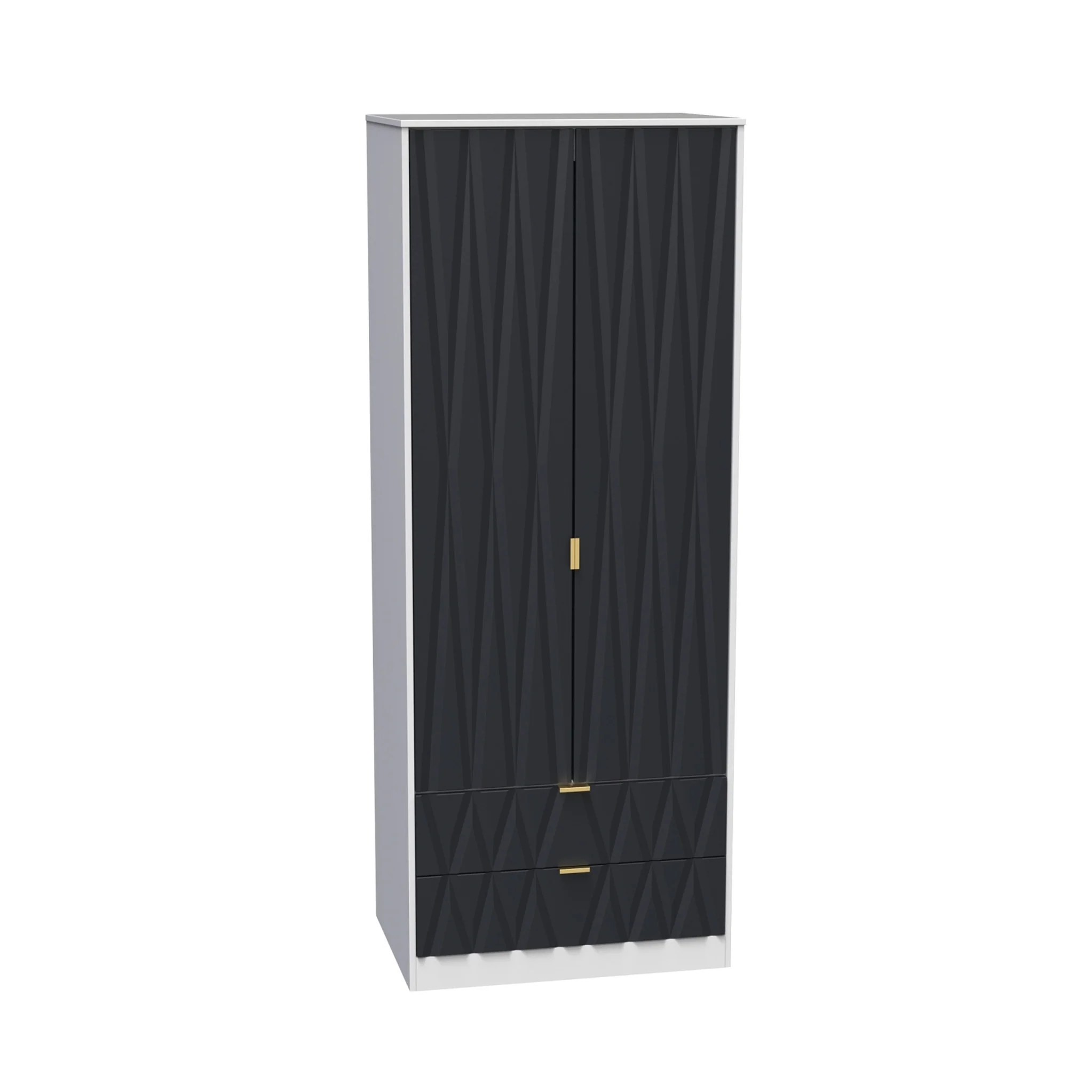 Geo Panelled 2 Door 2 Drawer Wardrobe - Image 11