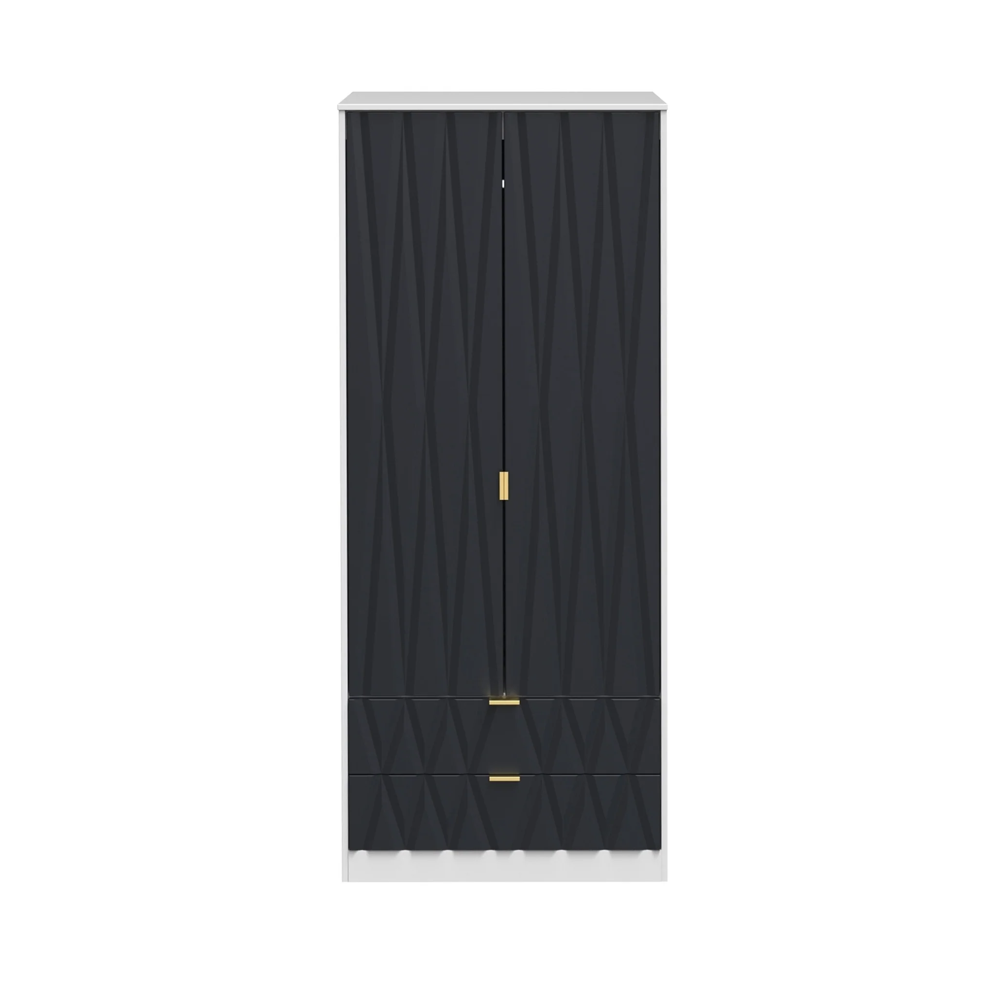 Geo Panelled 2 Door 2 Drawer Wardrobe - Image 13
