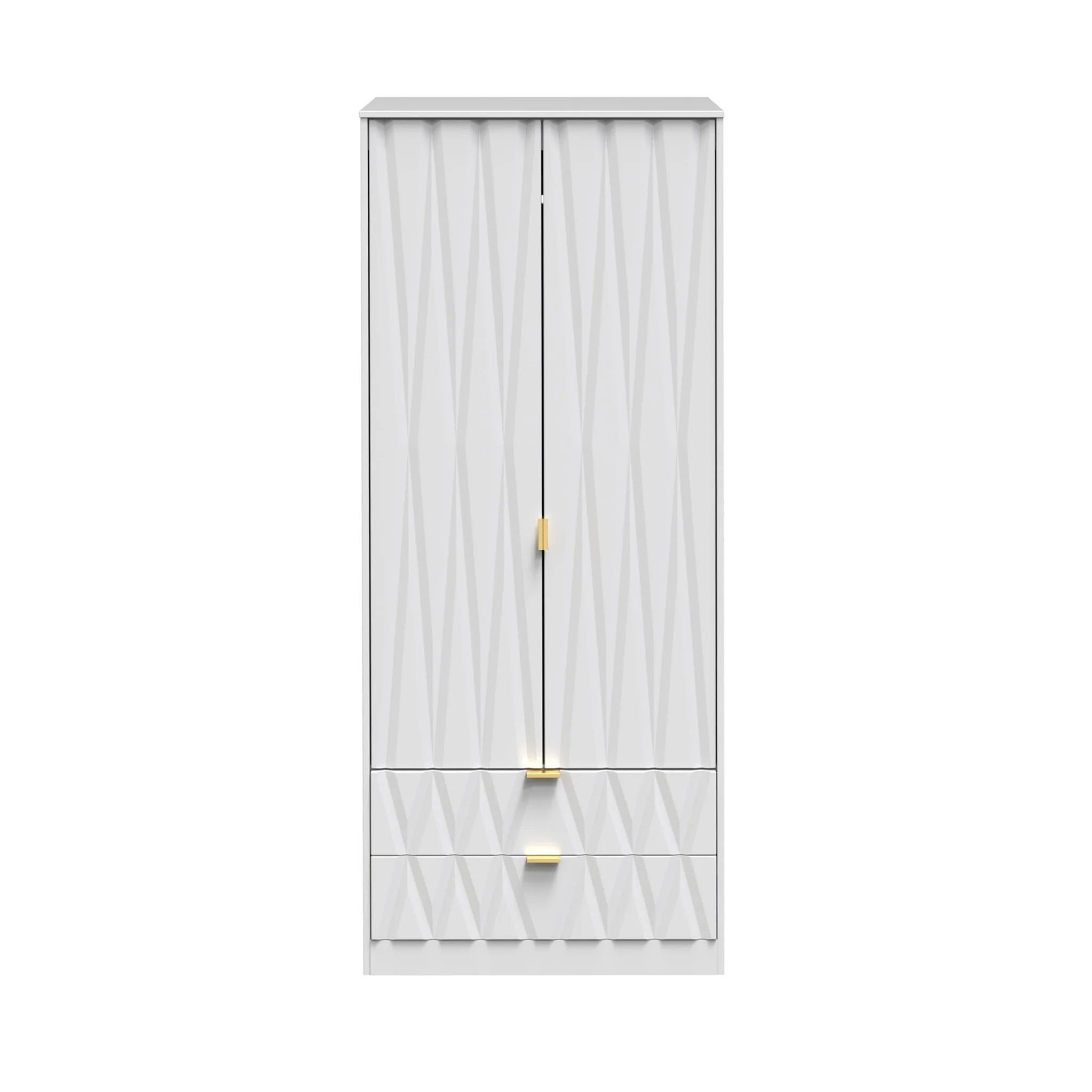 Geo Panelled 2 Door 2 Drawer Wardrobe - Image 18