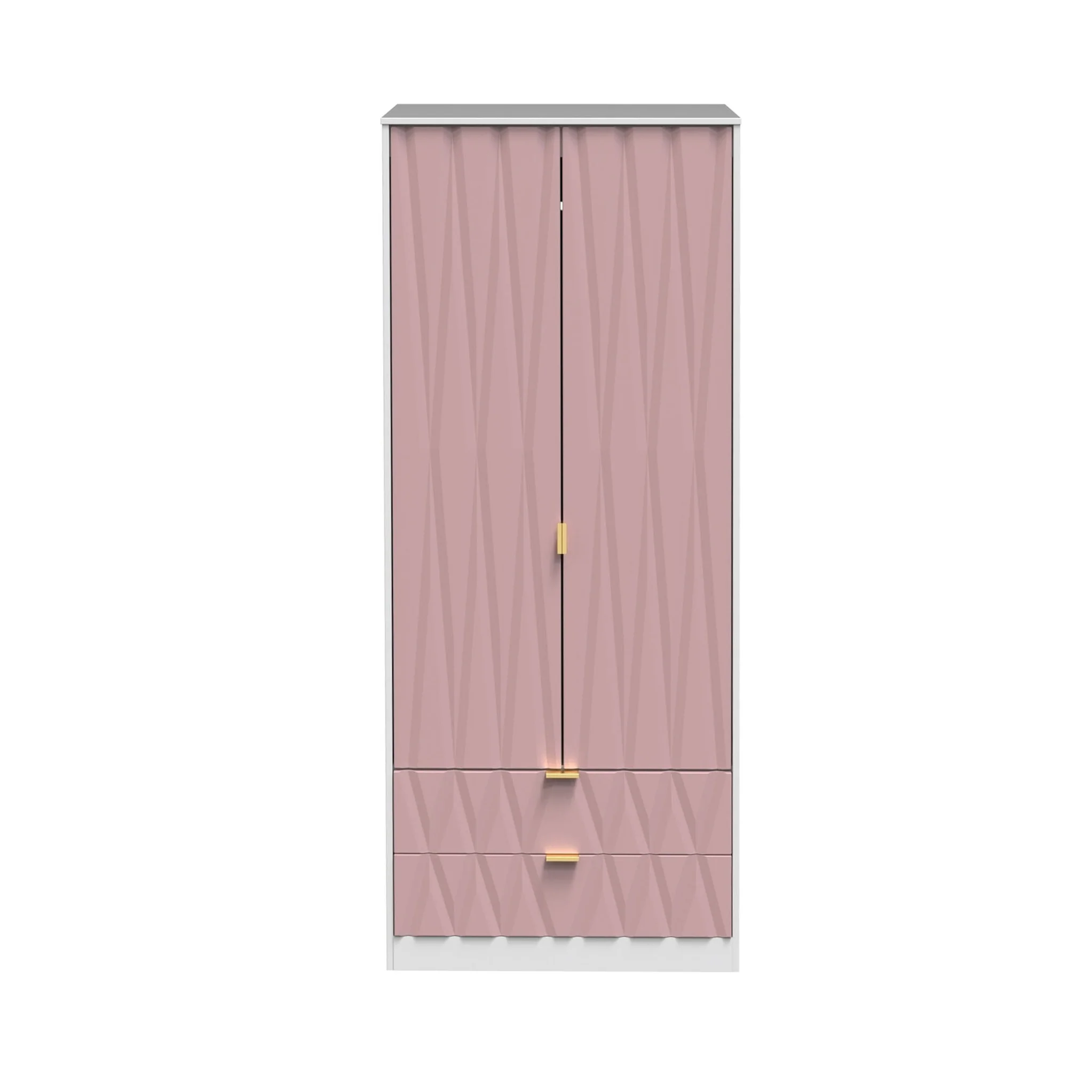 Geo Panelled 2 Door 2 Drawer Wardrobe - Image 8