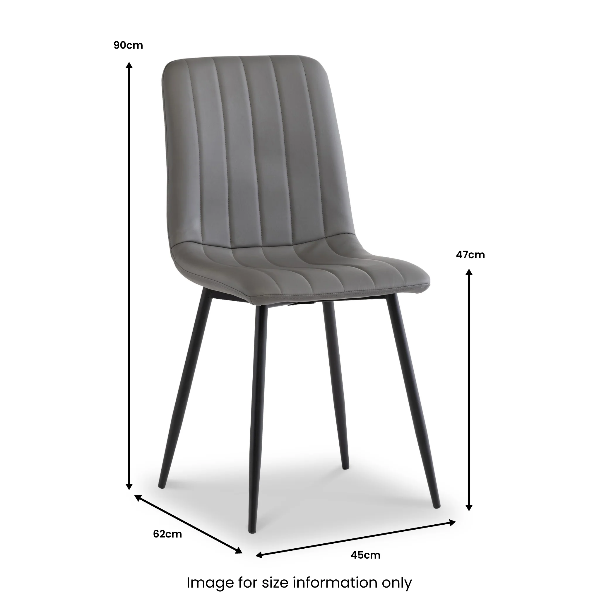 Geri Faux Leather Curved Seat Dining Chair - Image 10