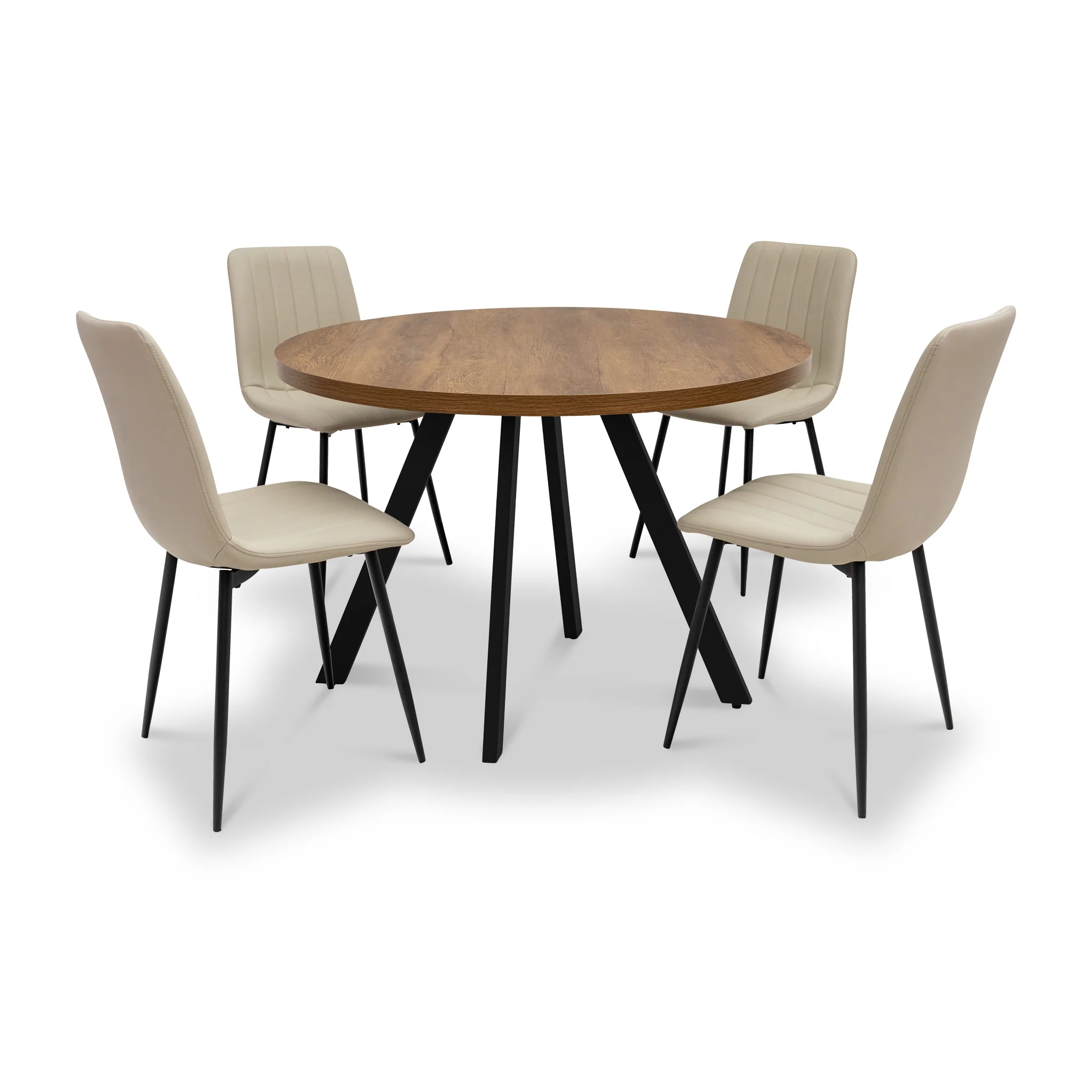 Geri Faux Leather Curved Seat Dining Chair - Image 5