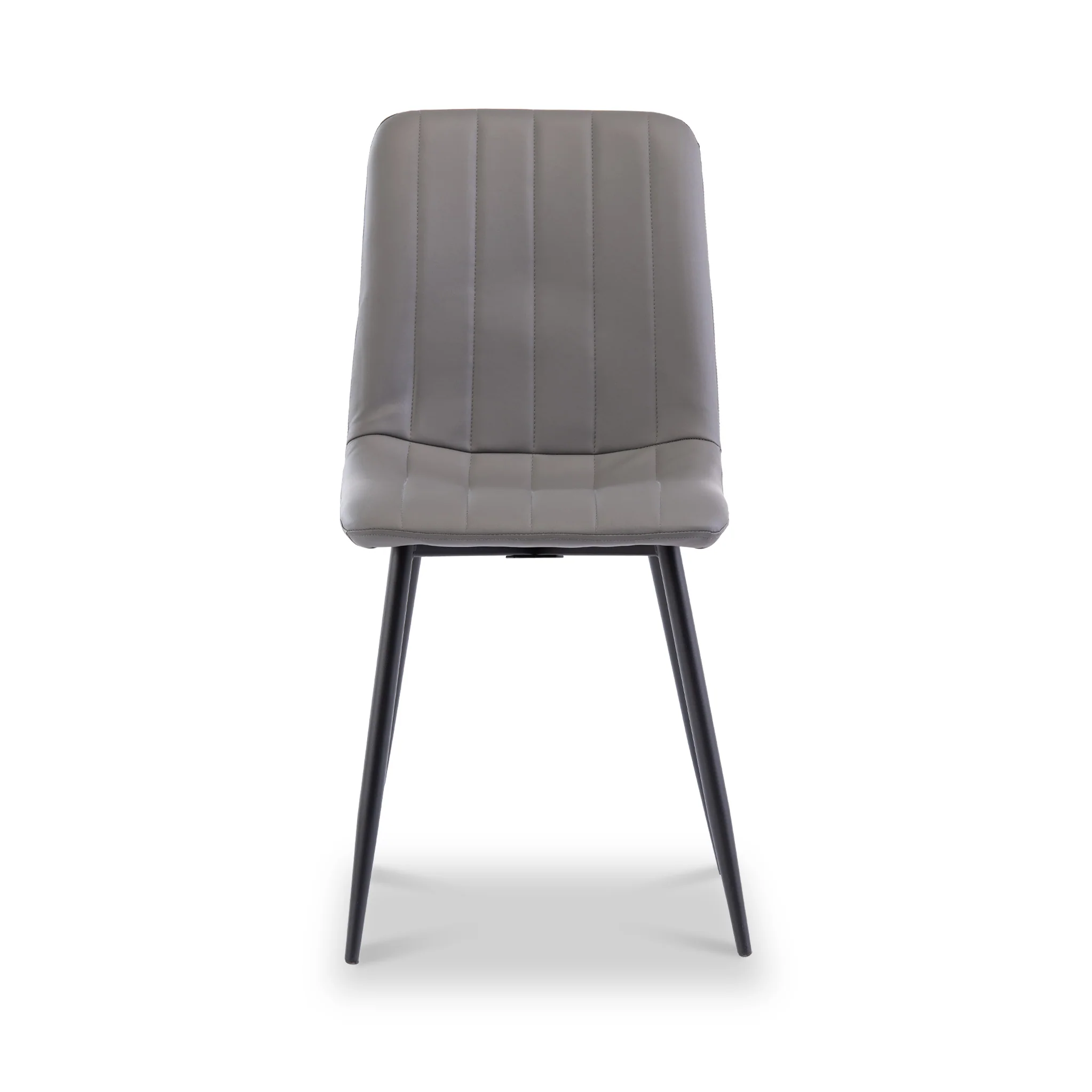 Geri Grey Faux Leather Curved Seat Dining Chair - Image 4