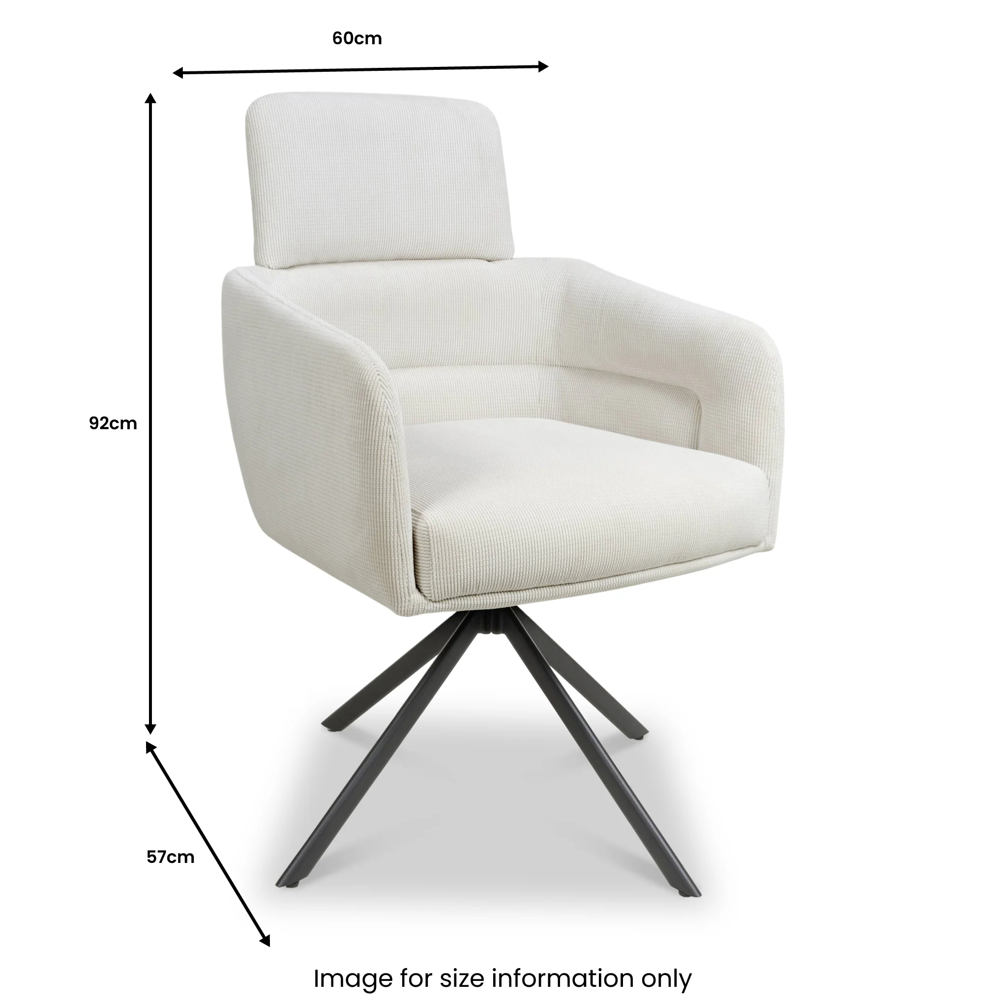 Gilston Corduroy Swivel Dining Chair - Image 8