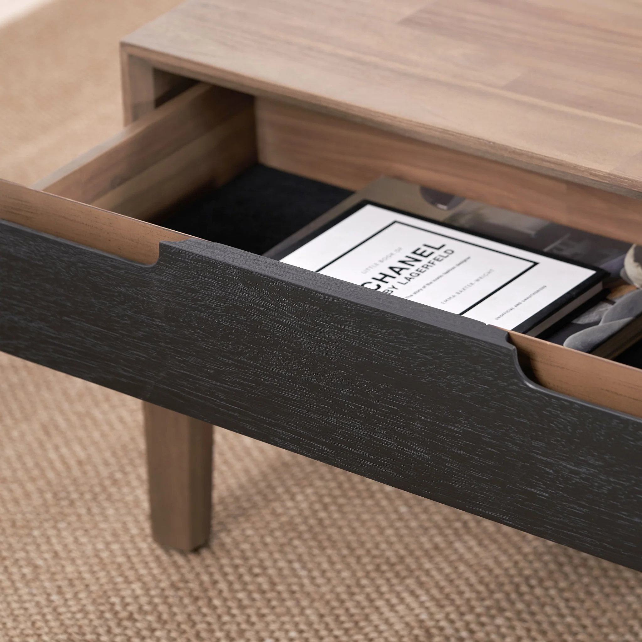 Gio Acacia 2 Drawer Coffee Table - Image 6