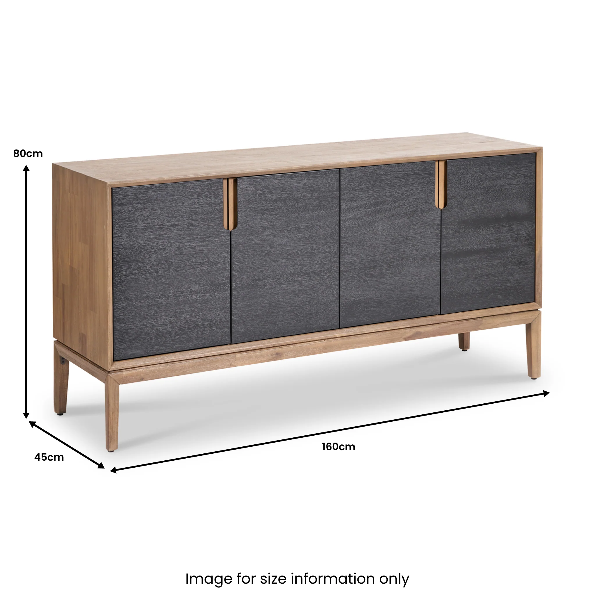 Gio Acacia Wood Extra Large Sideboard - Image 10