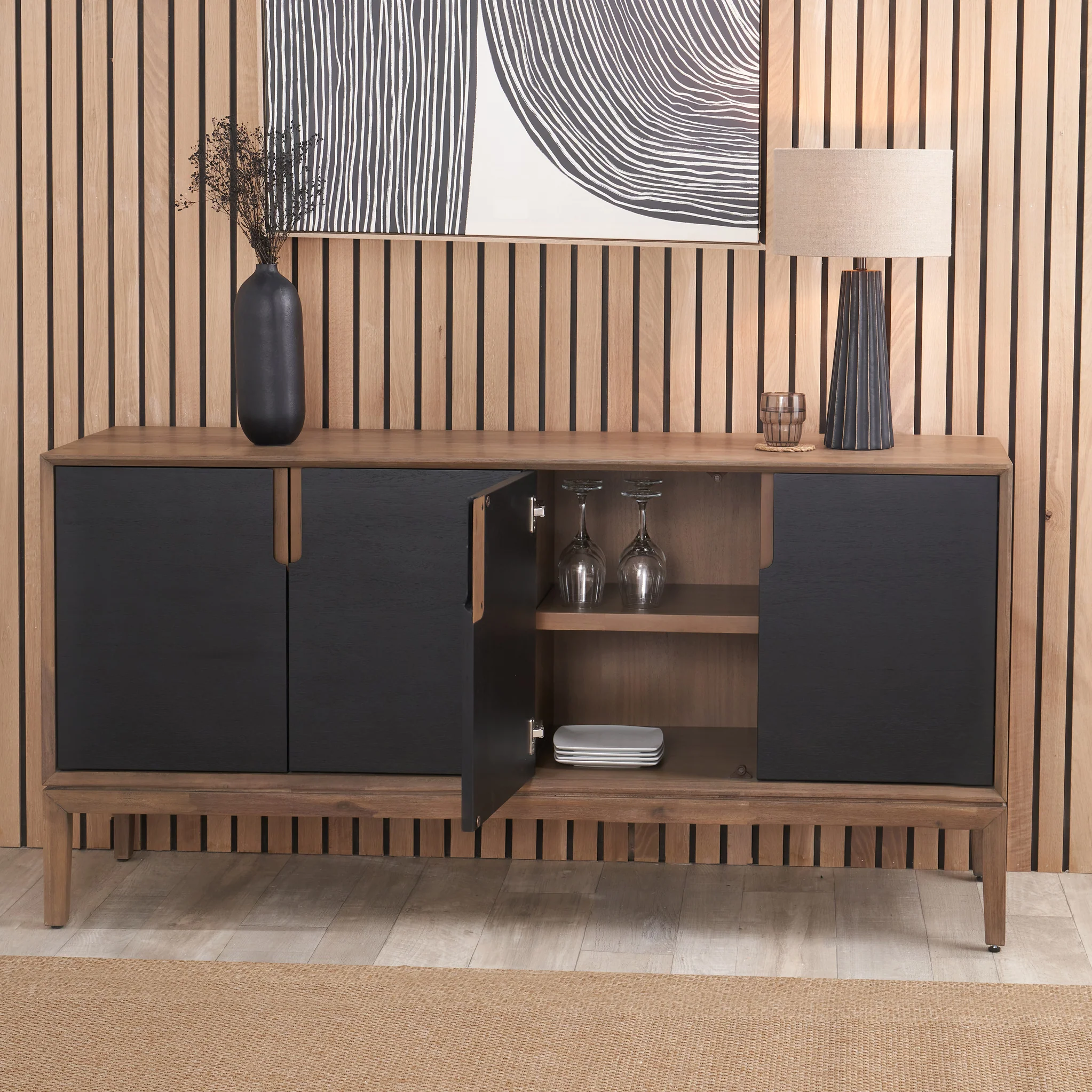 Gio Acacia Wood Extra Large Sideboard - Image 4