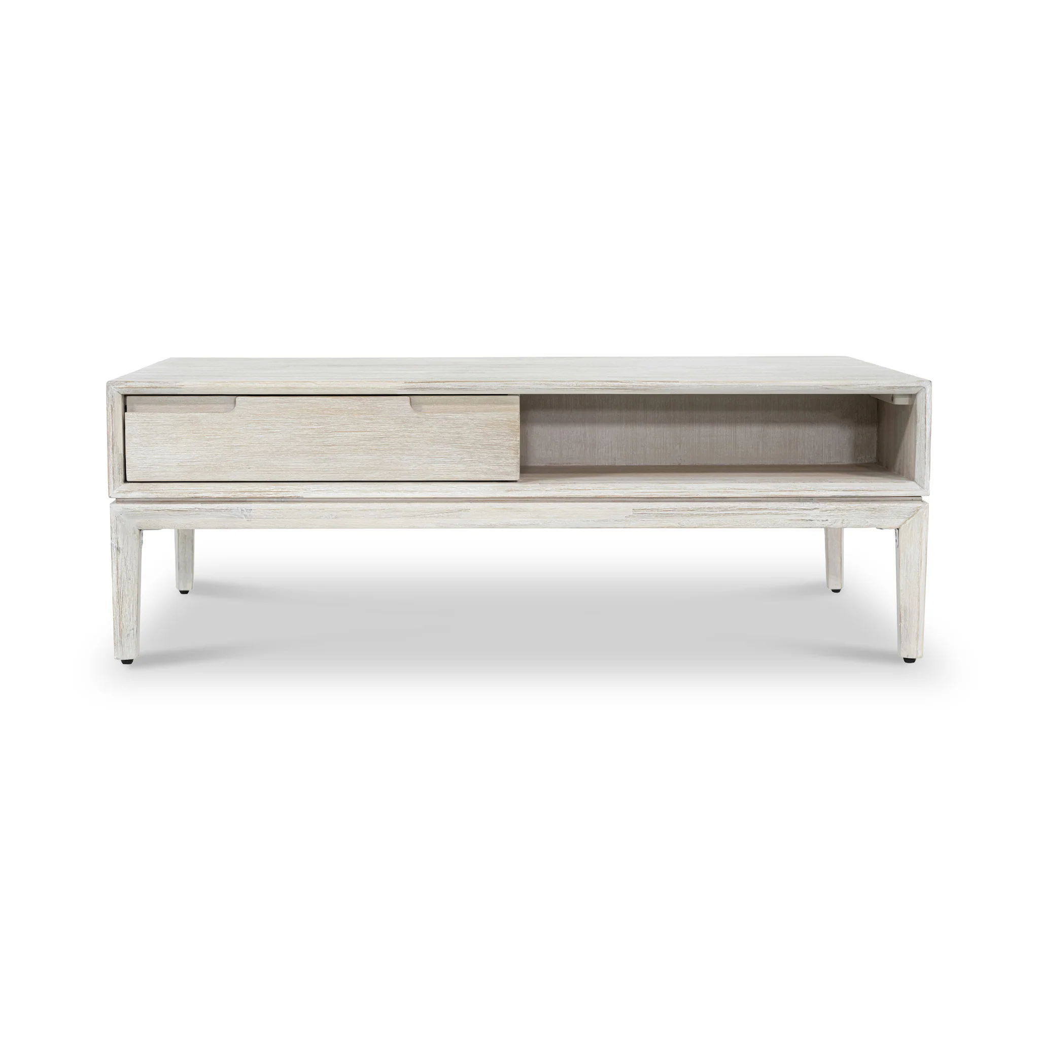 Gio White Sand Acacia 2 Drawer Coffee Table - Image 3