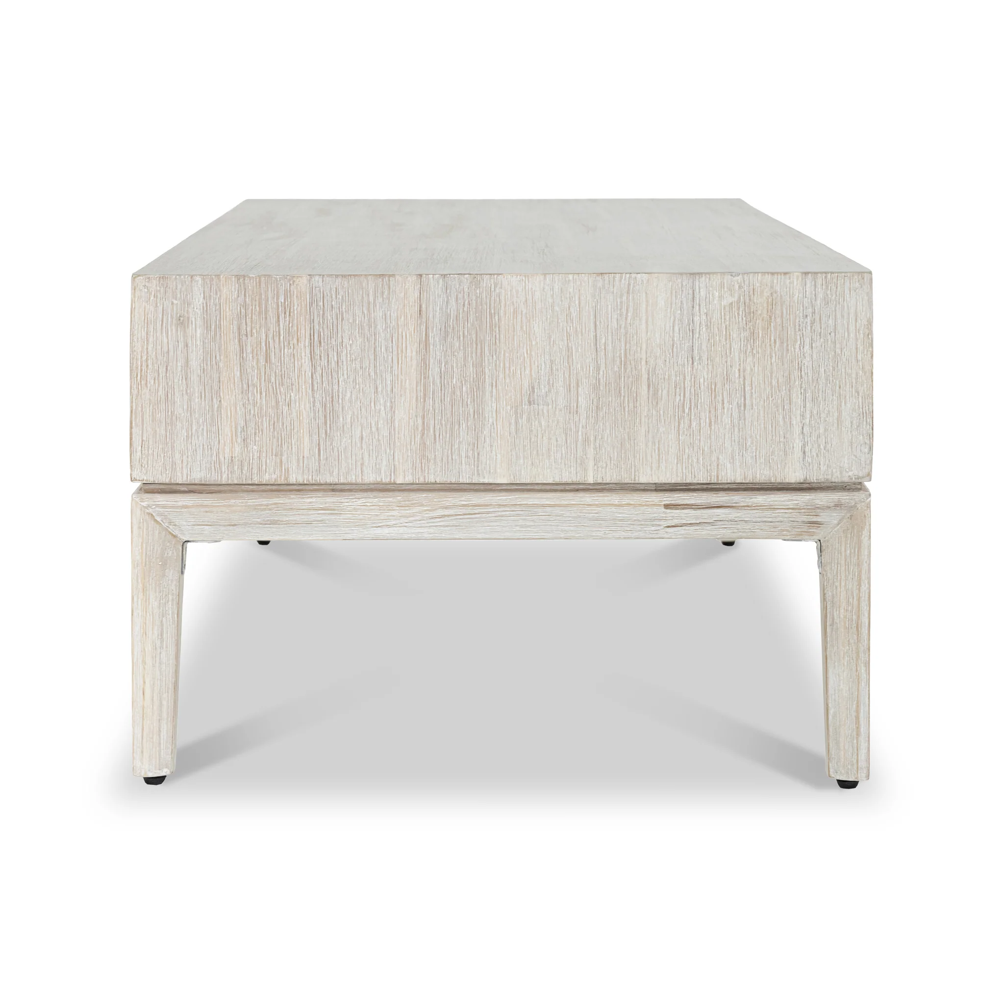 Gio White Sand Acacia 2 Drawer Coffee Table - Image 6