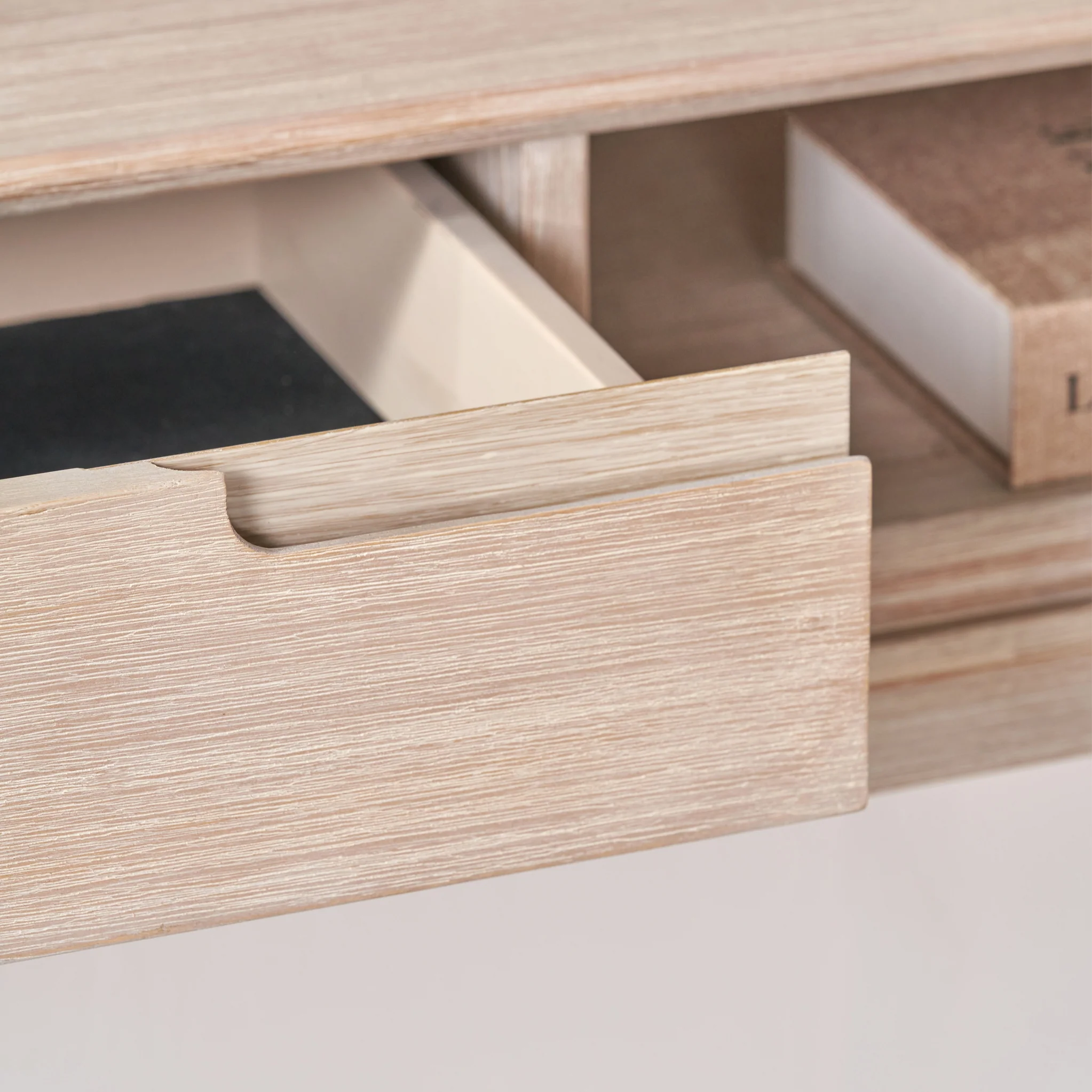 Gio White Sand Acacia Console Table - Image 4