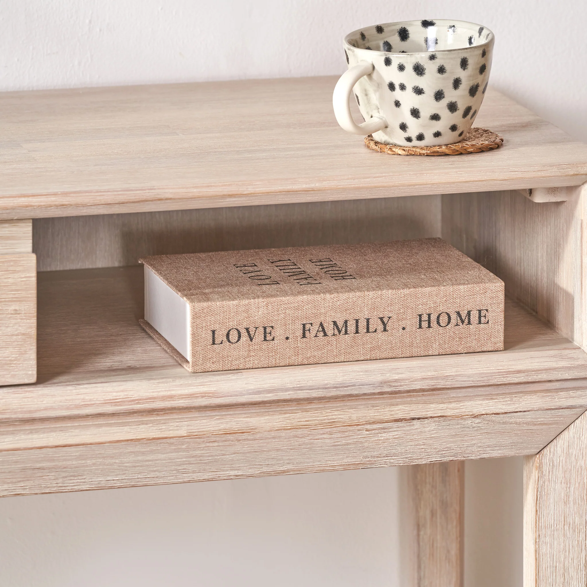 Gio White Sand Acacia Console Table - Image 5