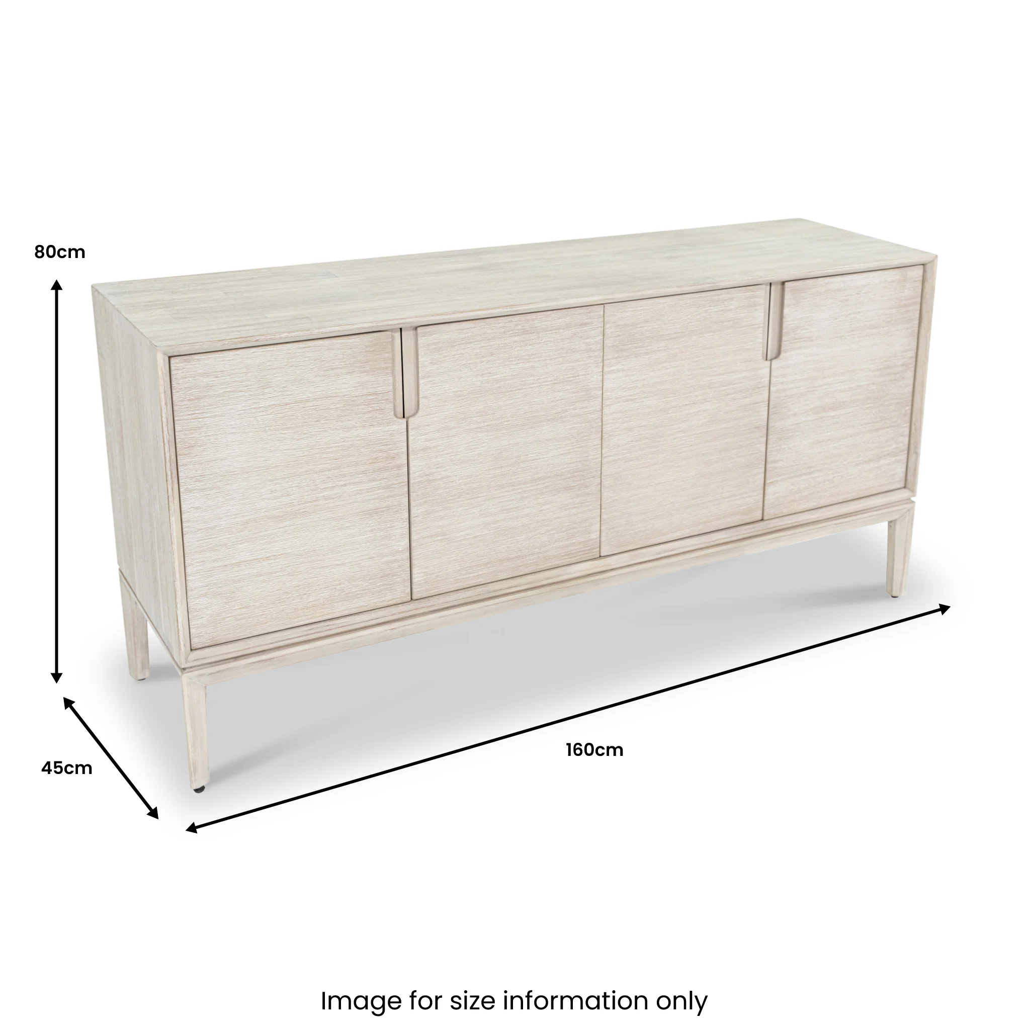 Gio White Sand Acacia Extra Large Sideboard - Image 9