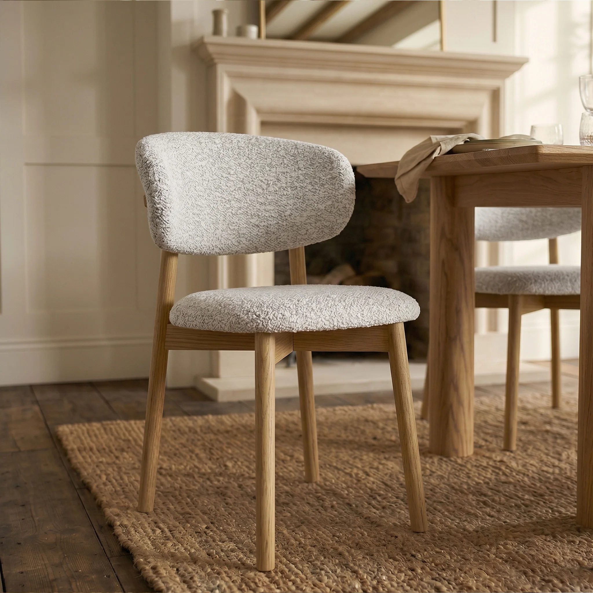 Girona Boucle Dining Chair - Image 2