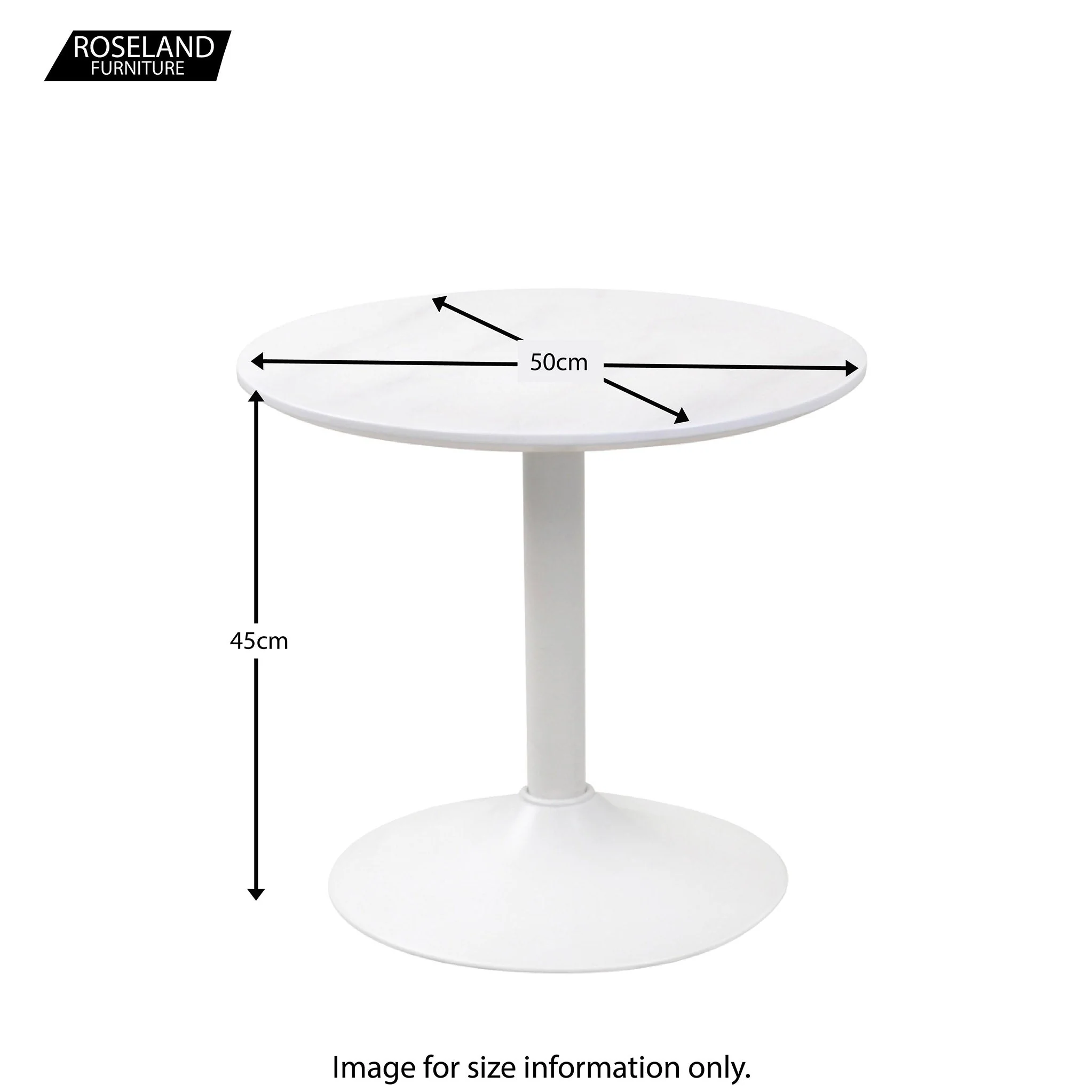 Gwen White Marble Lamp Table - Image 4