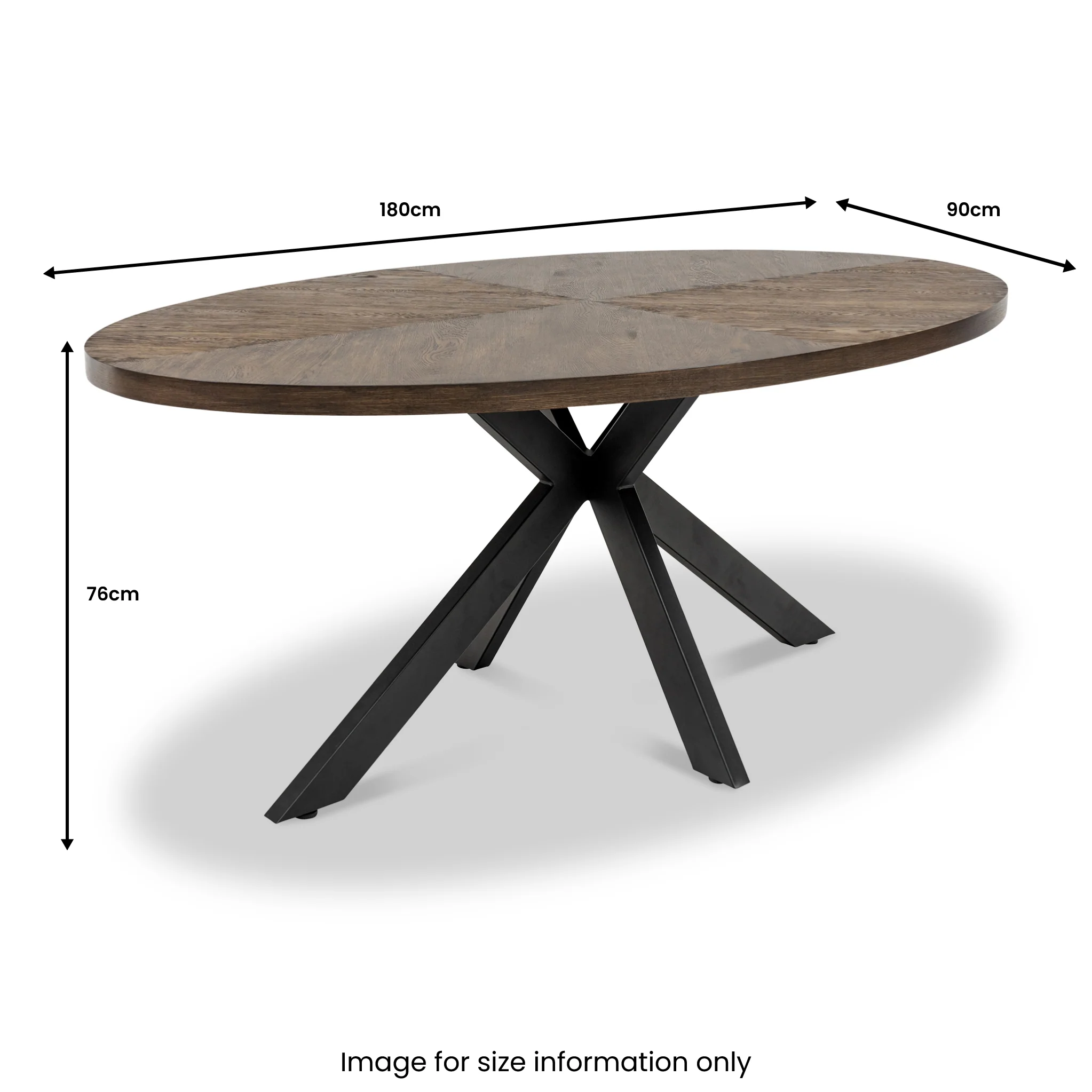 Haden 180cm Oval Oak Dining Table - Image 4