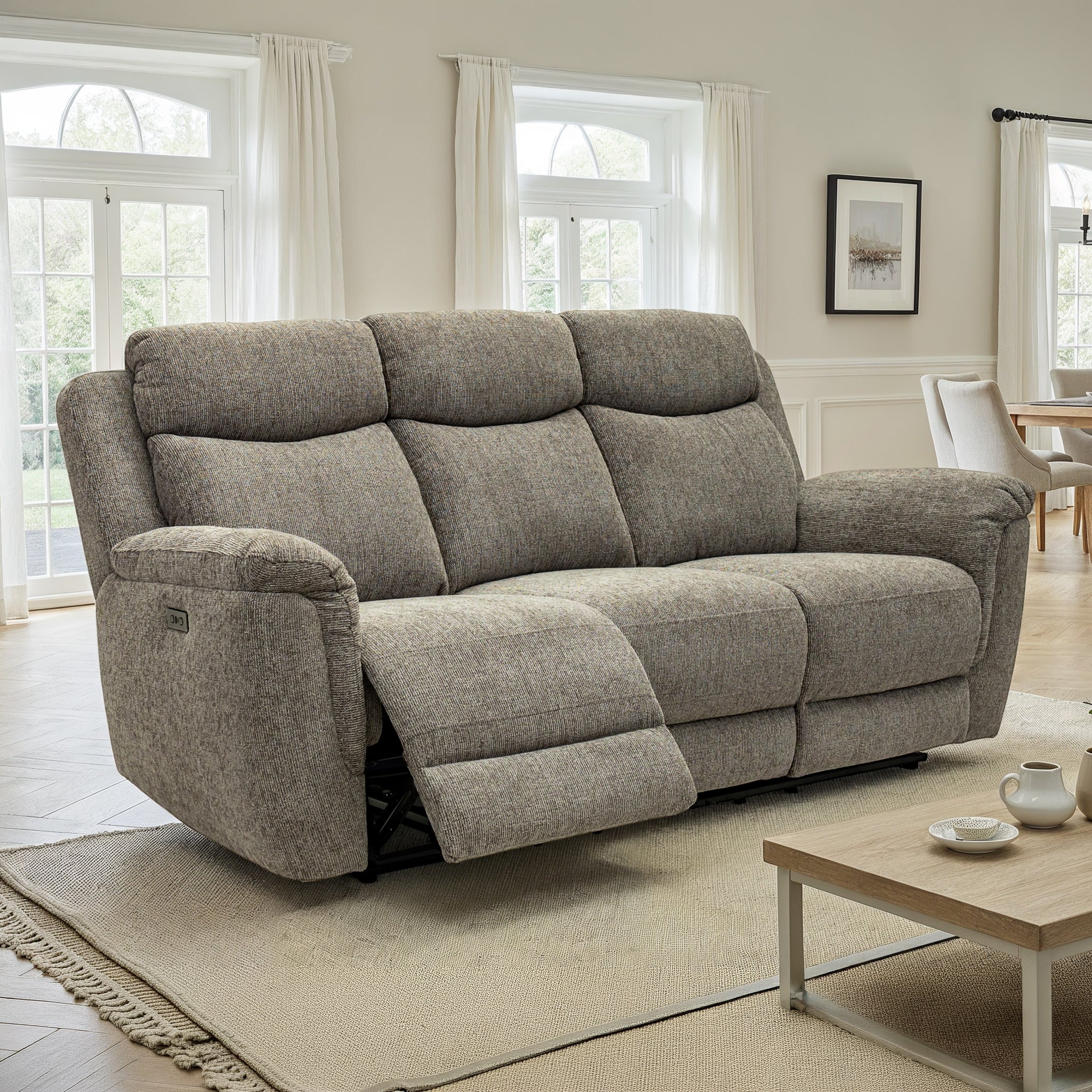 Hadlow Power Recliner 3 Seater Sofa with Console - Image 10