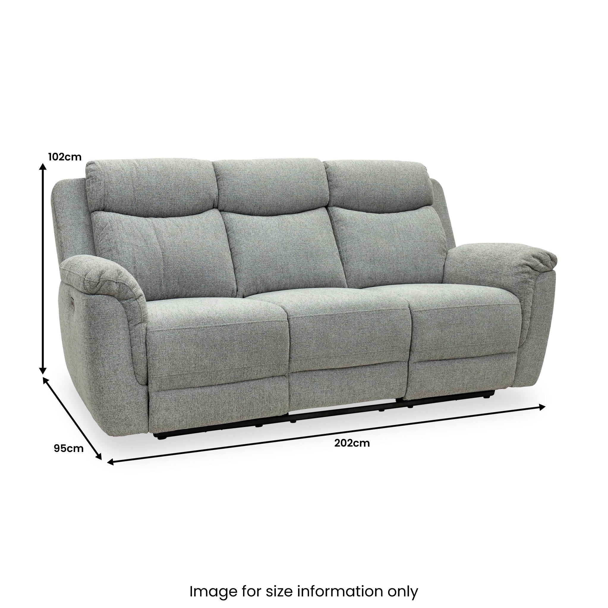 Hadlow Power Recliner 3 Seater Sofa with Console - Image 18