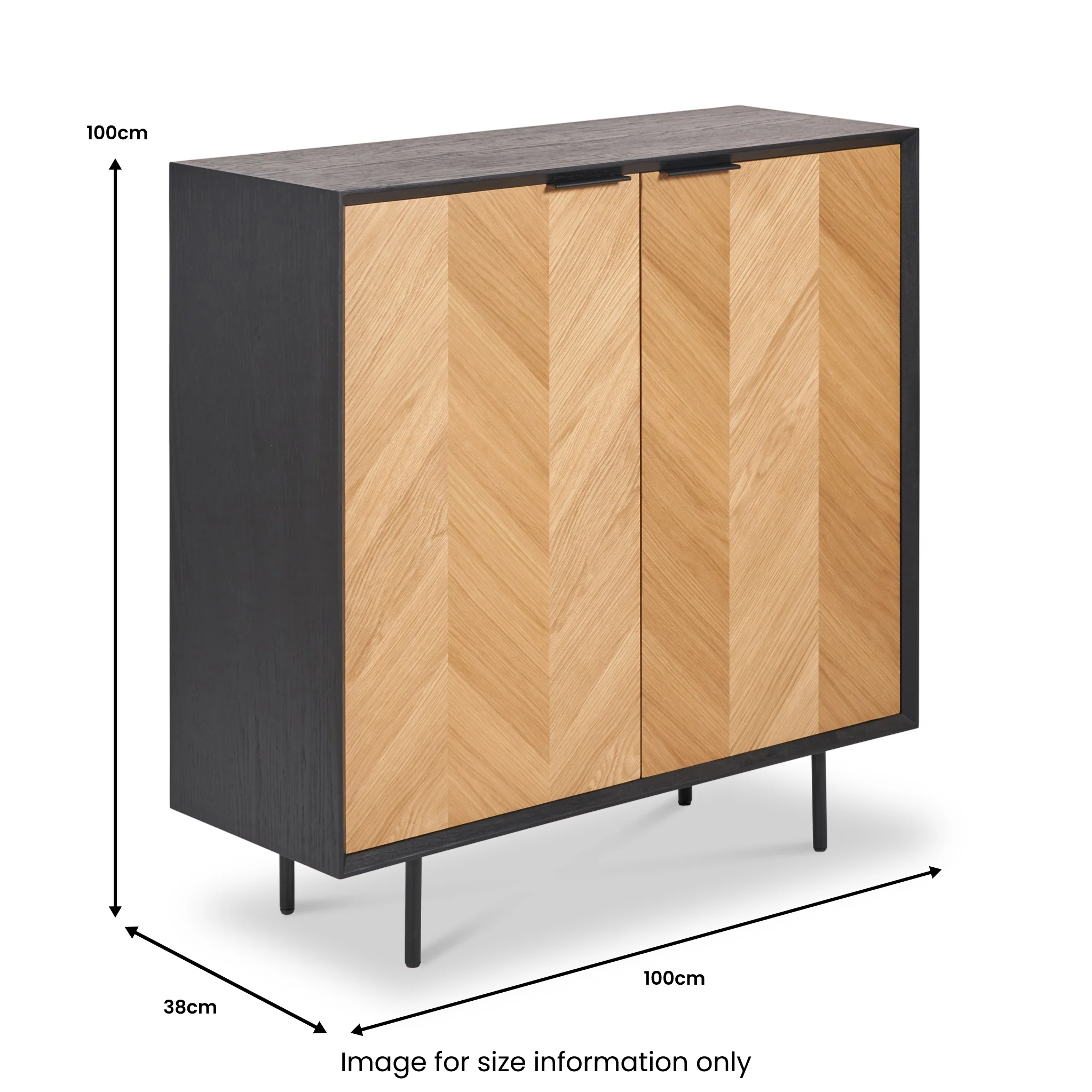 Hailee Oak and Pine 2 Door Cabinet - Image 12