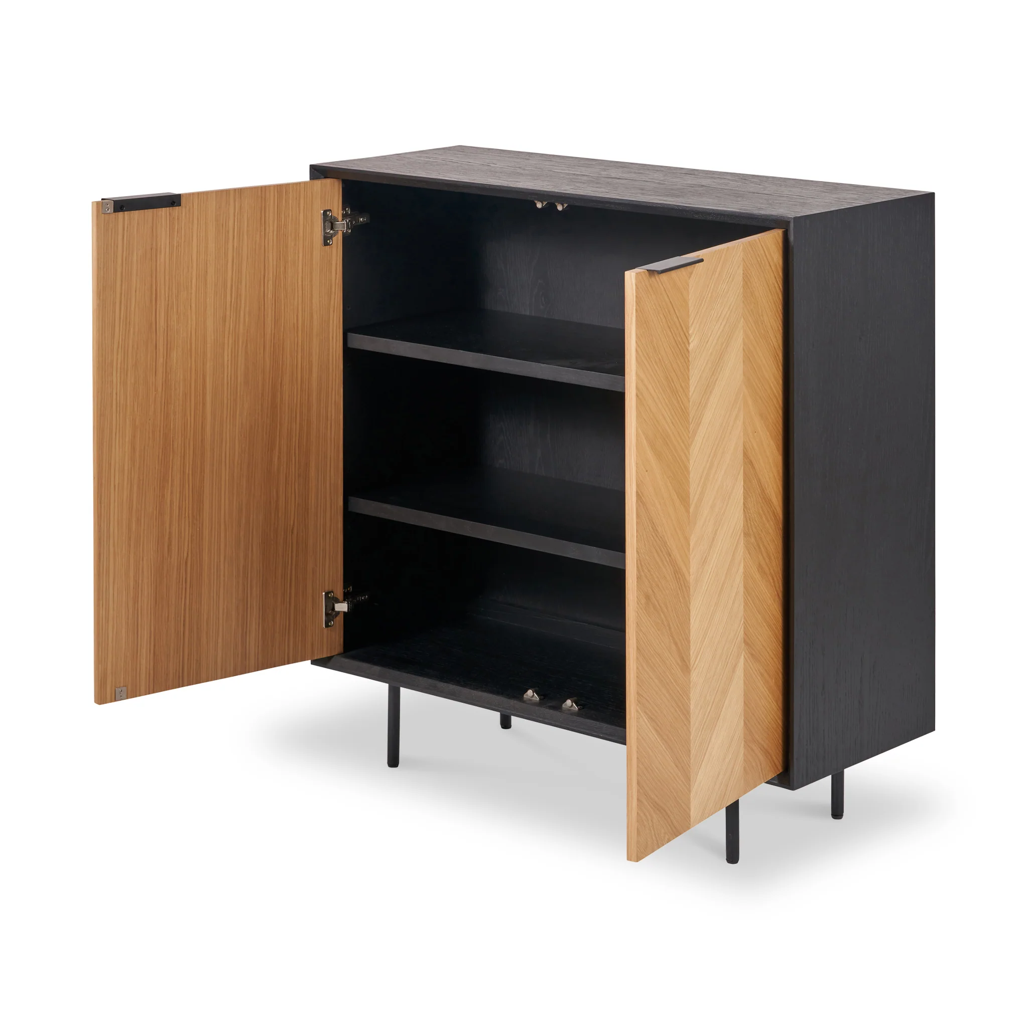 Hailee Oak and Pine 2 Door Cabinet - Image 5