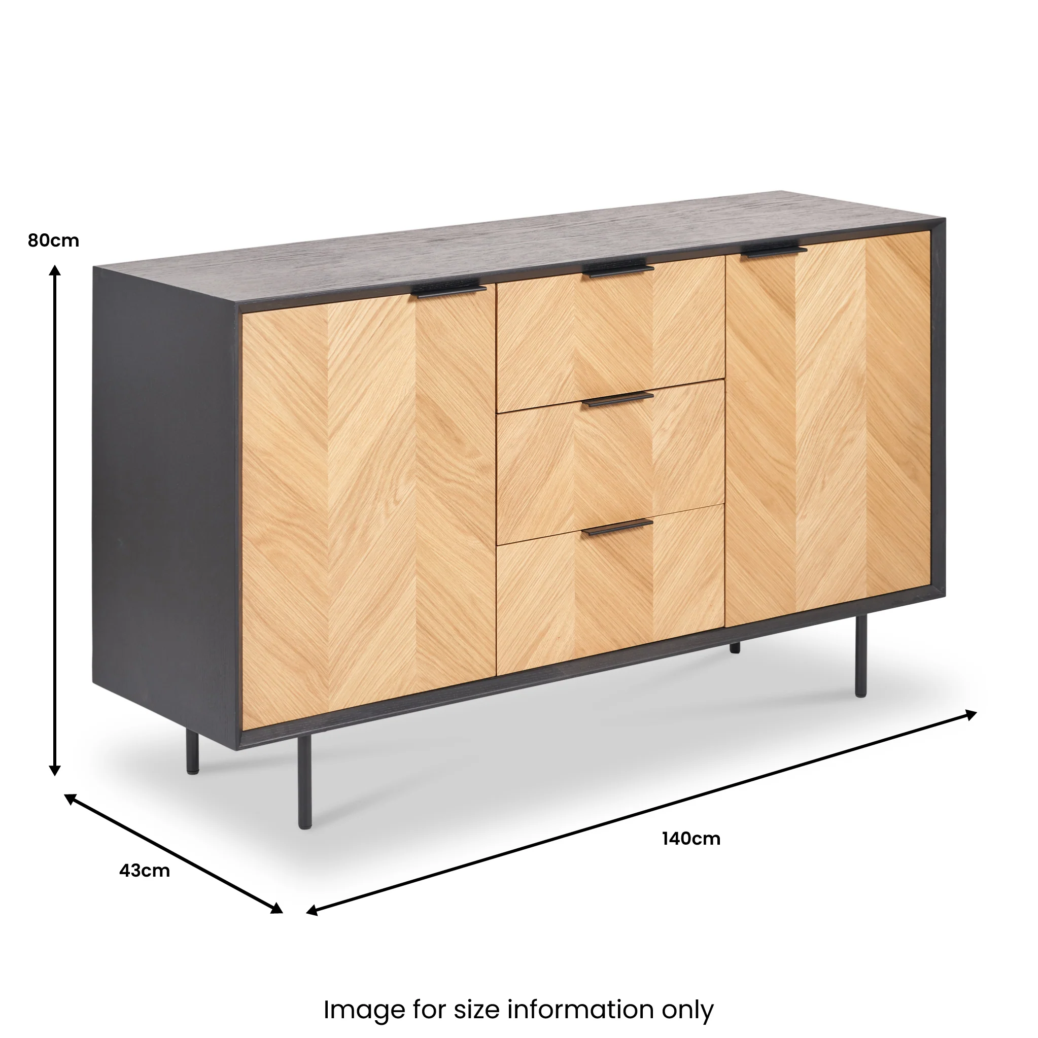 Hailee Oak and Pine Large Sideboard - Image 12
