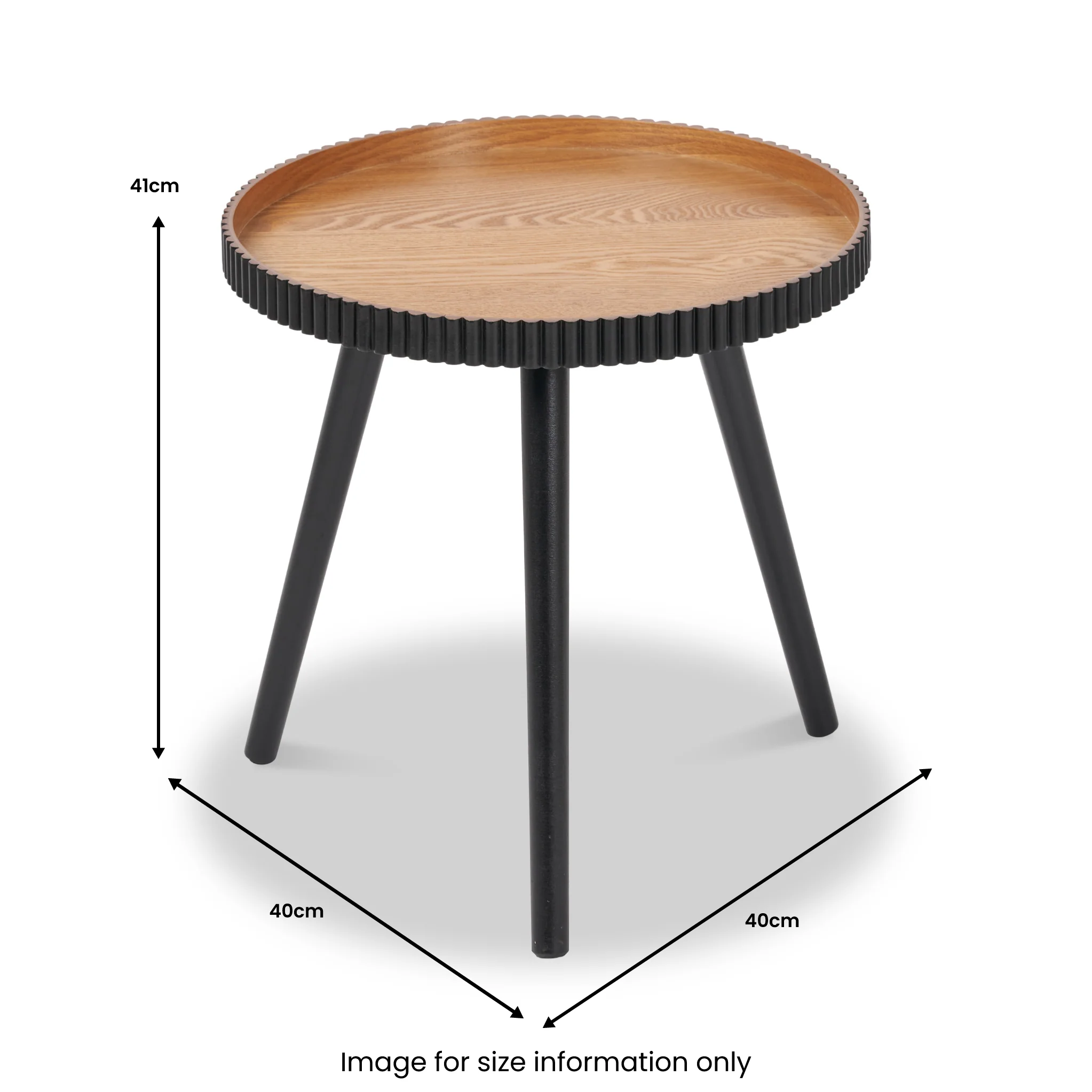 Hammond Pine Fluted Edge Side Table - Image 3