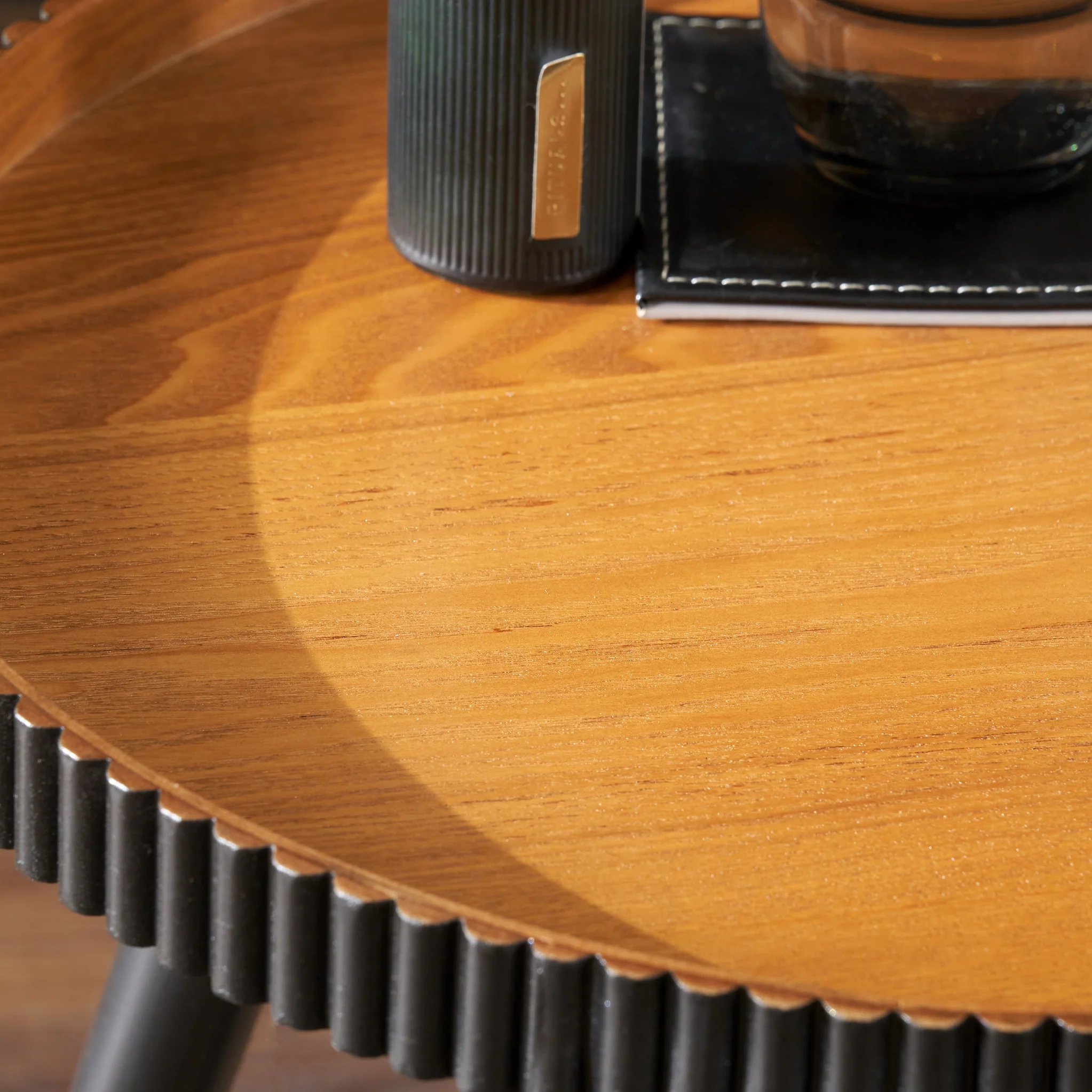 Hammond Pine Fluted Edge Side Table - Image 7