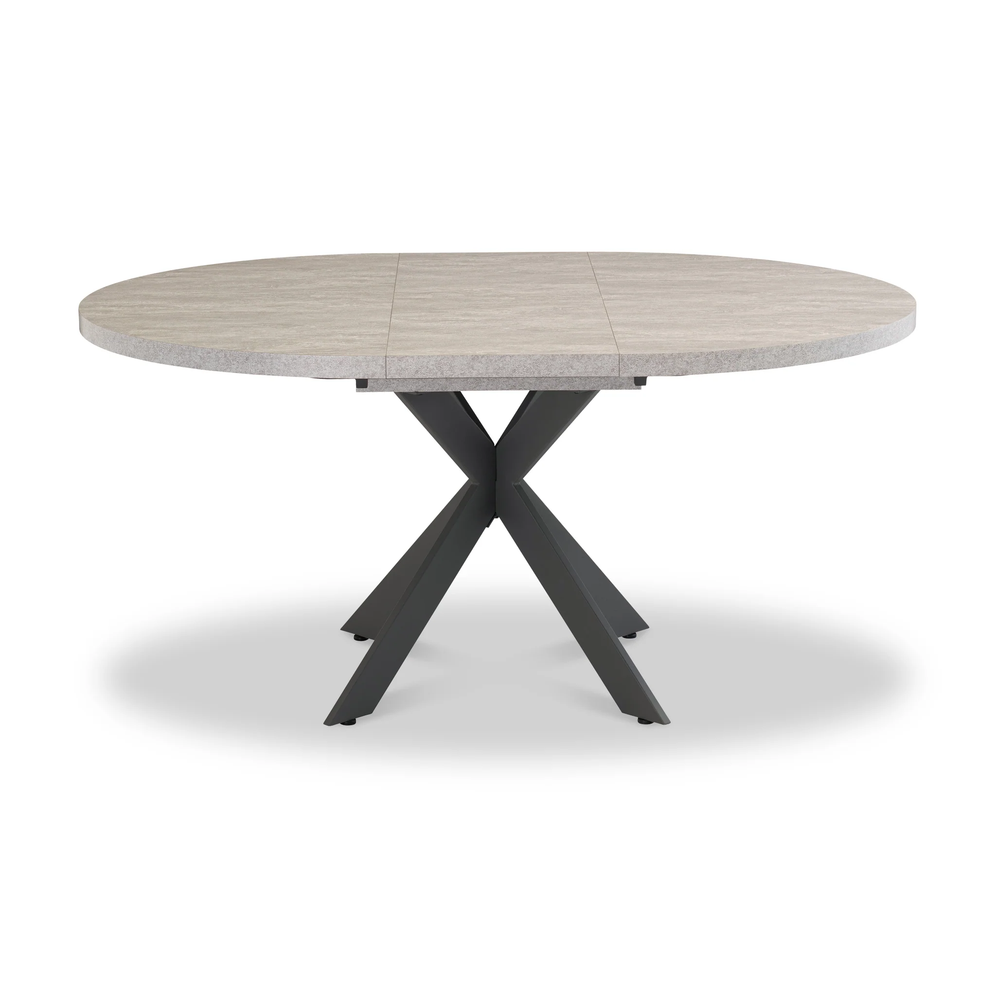 Harald 120cm Light Grey Round Extendable Dining Table - Image 4