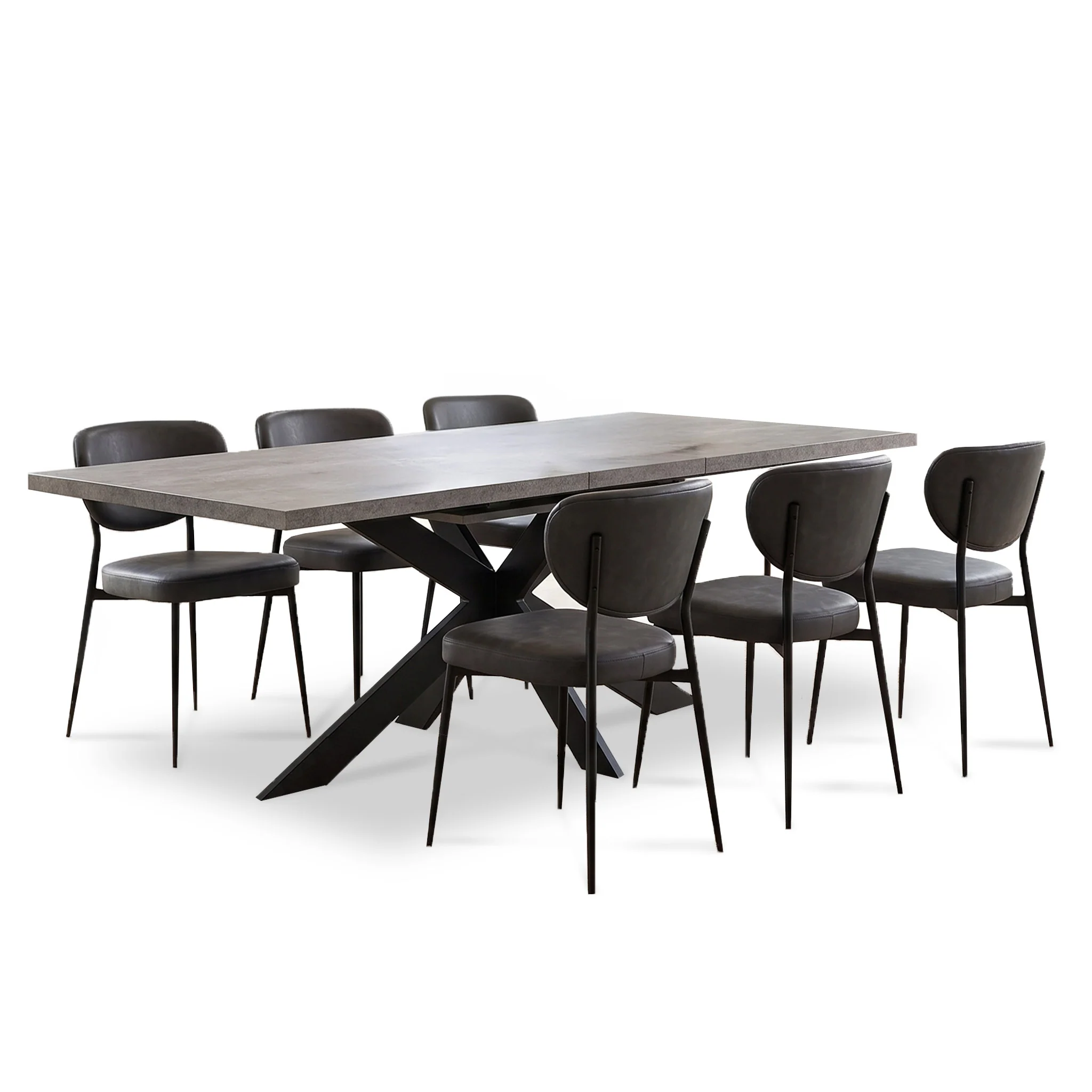 Harald 160cm Light Grey Extending Dining Table - Image 3