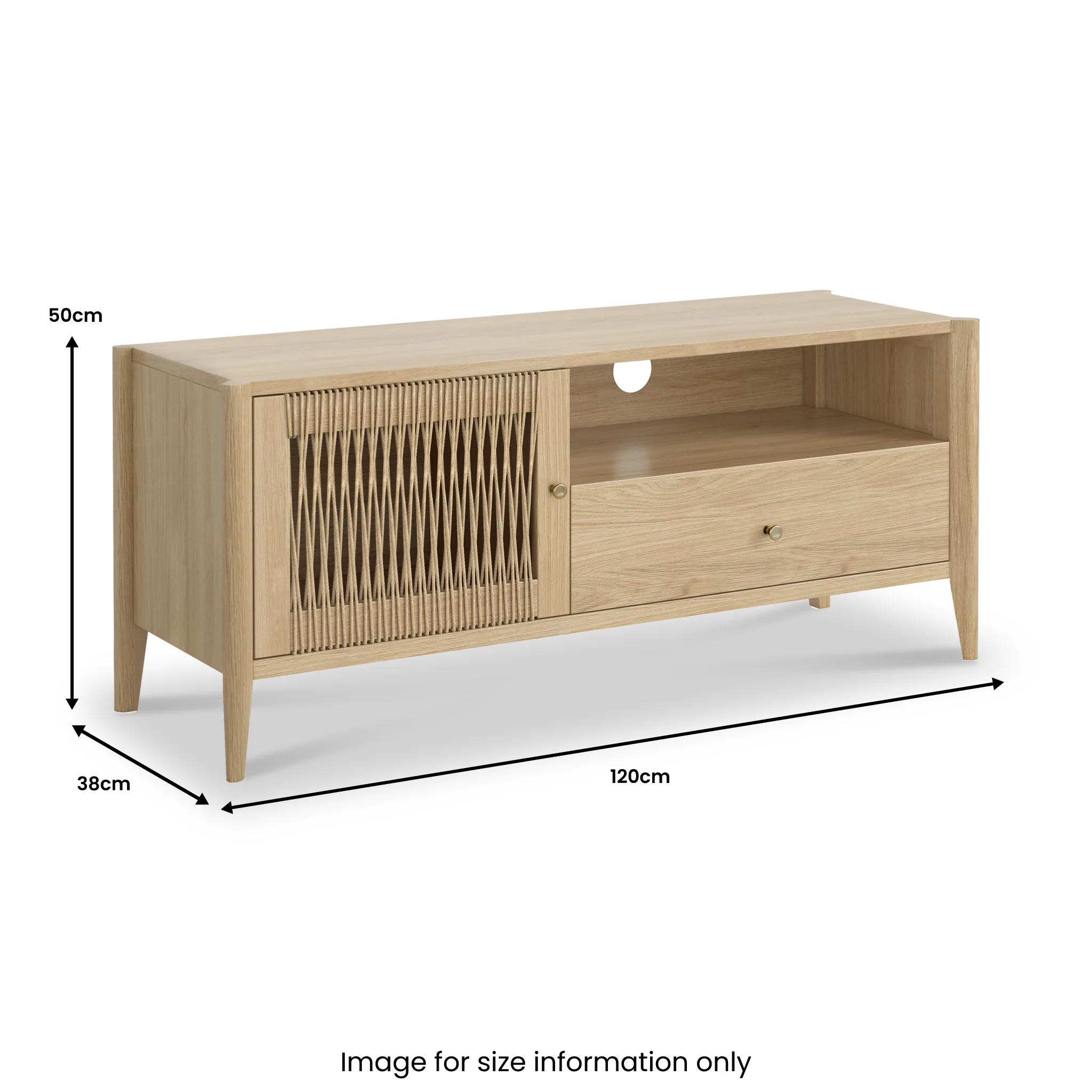 Harborough Oak 120cm TV Unit - Image 3