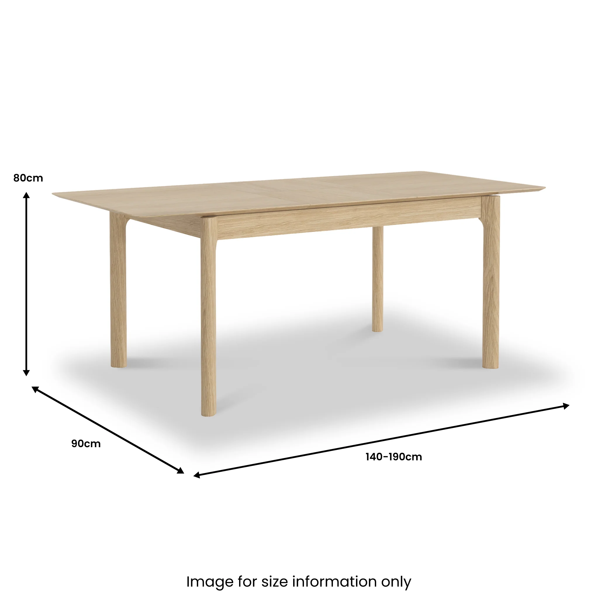 Harborough Oak 140 - 190cm Extendable Dining Table - Image 4