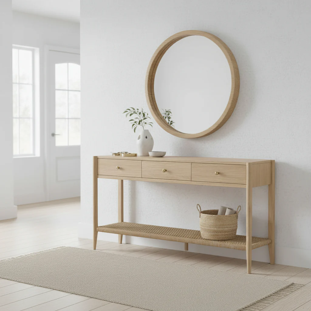 Harborough Oak 145cm Console Table - Image 2