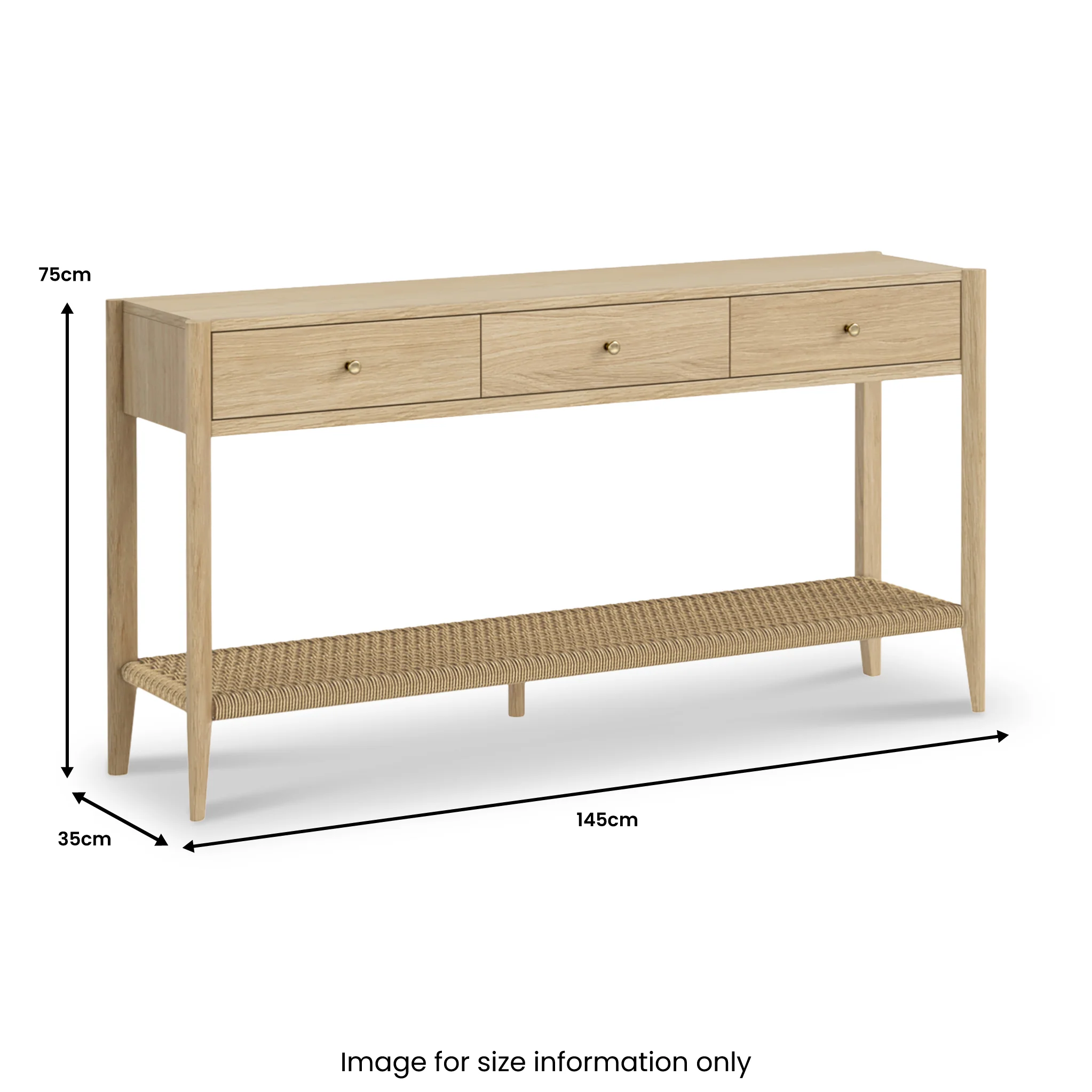 Harborough Oak 145cm Console Table - Image 5