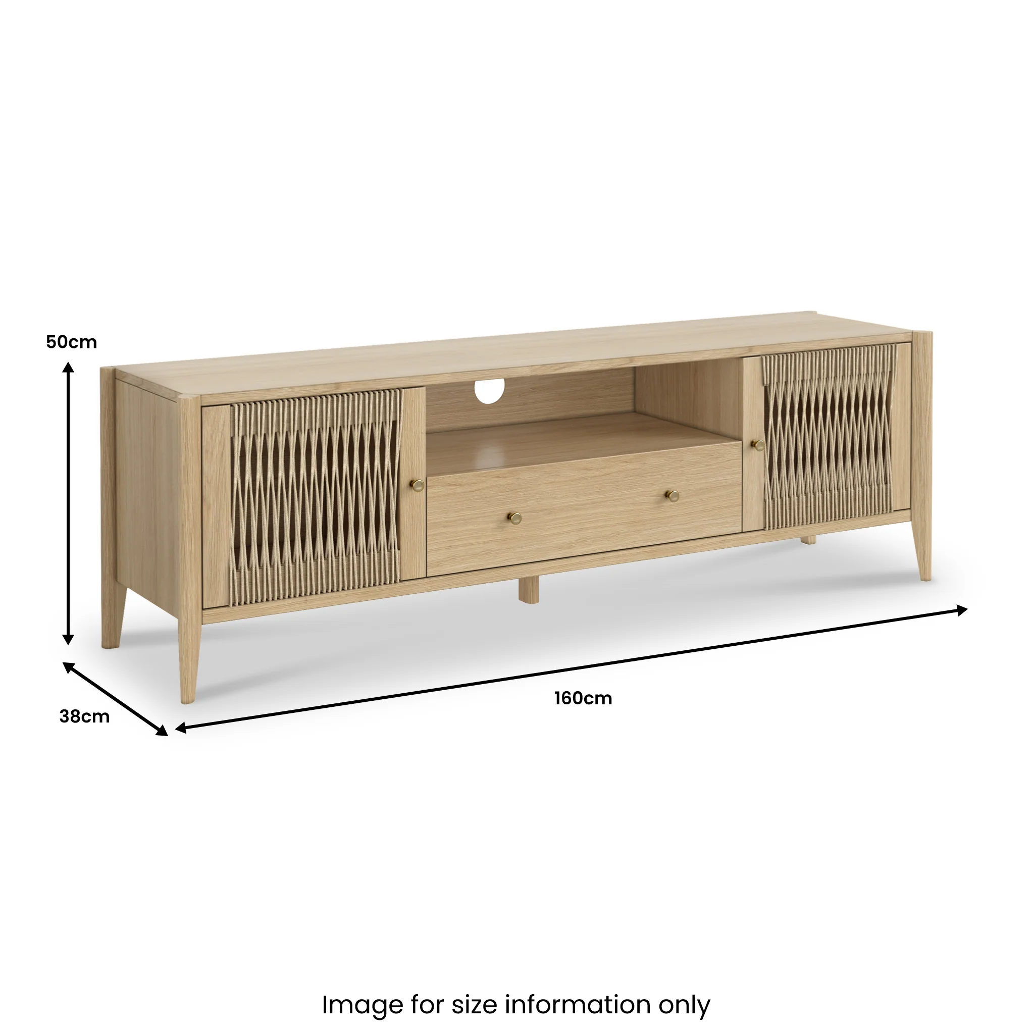 Harborough Oak 160 cm TV Unit - Image 5